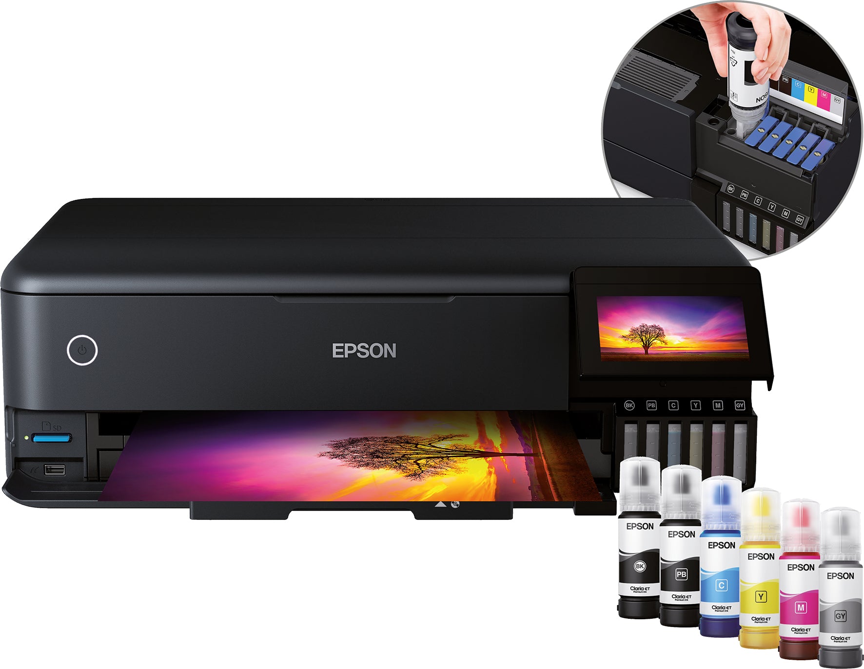 Epson EcoTank ET-8550 A3+ WiFi Photo Printer and Ink Set