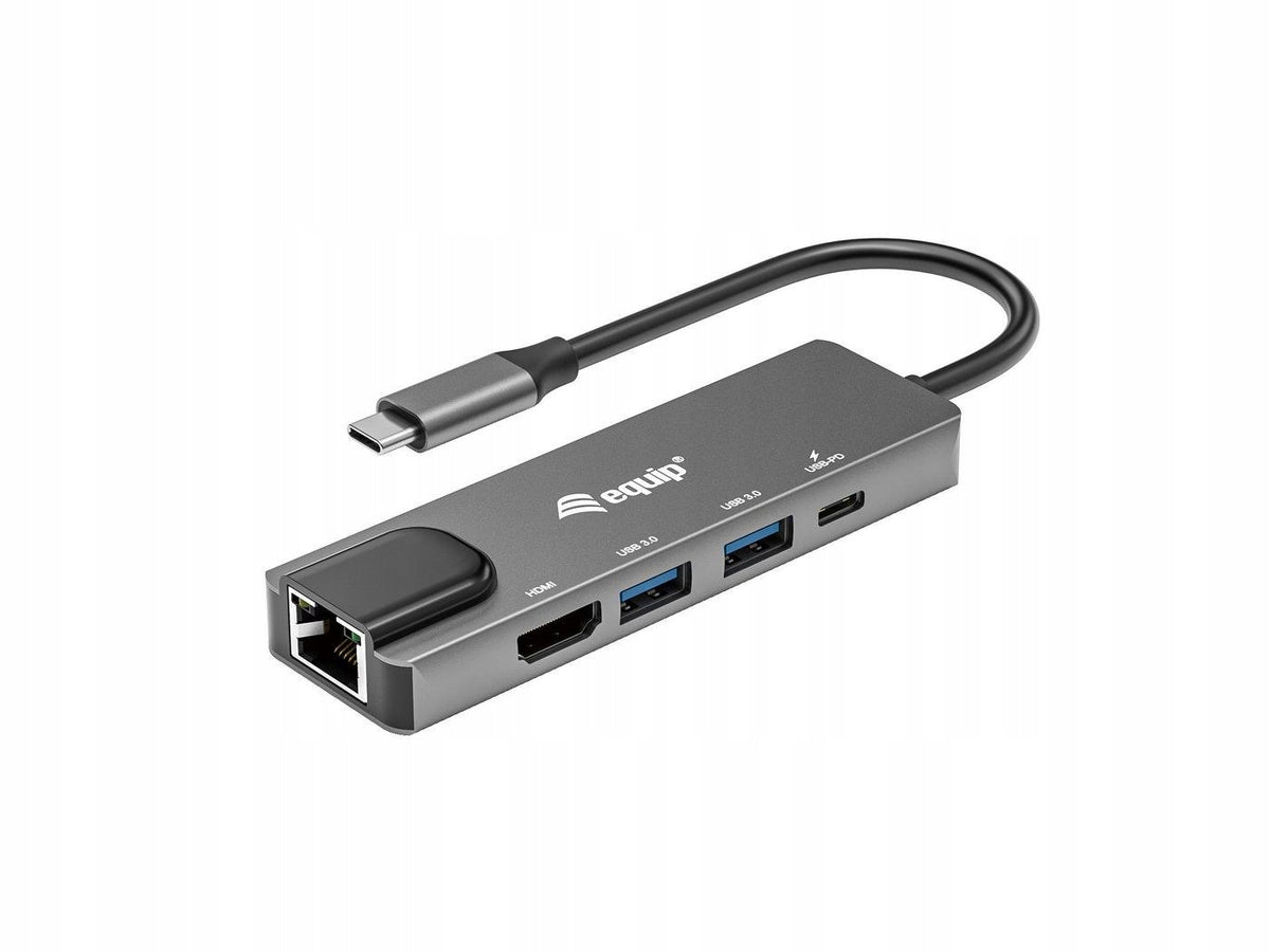 Equip Dock 5-1 USB-C->HDMI,2xUSB-A,GbE,100W USB-C 0.25m