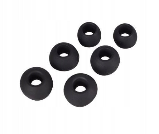 Erasers for in-ear headphones 6 pieces - black