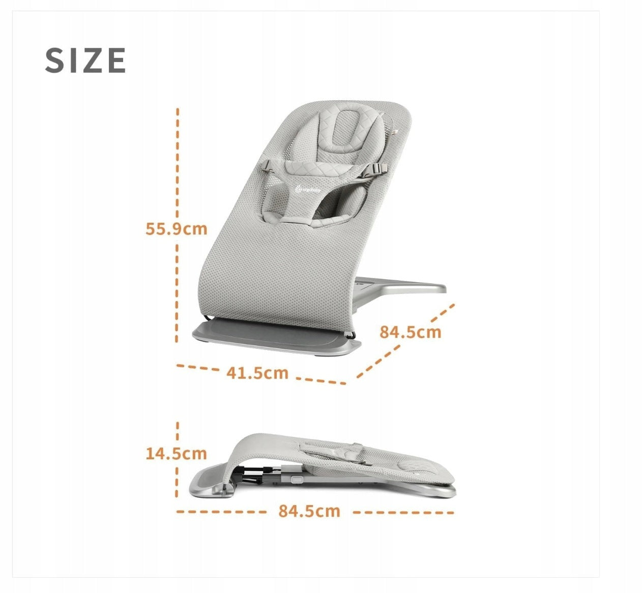 Ergobaby 3-in-1 Evolve Bouncer Mesh, Ergonomic Brand Ergobaby
