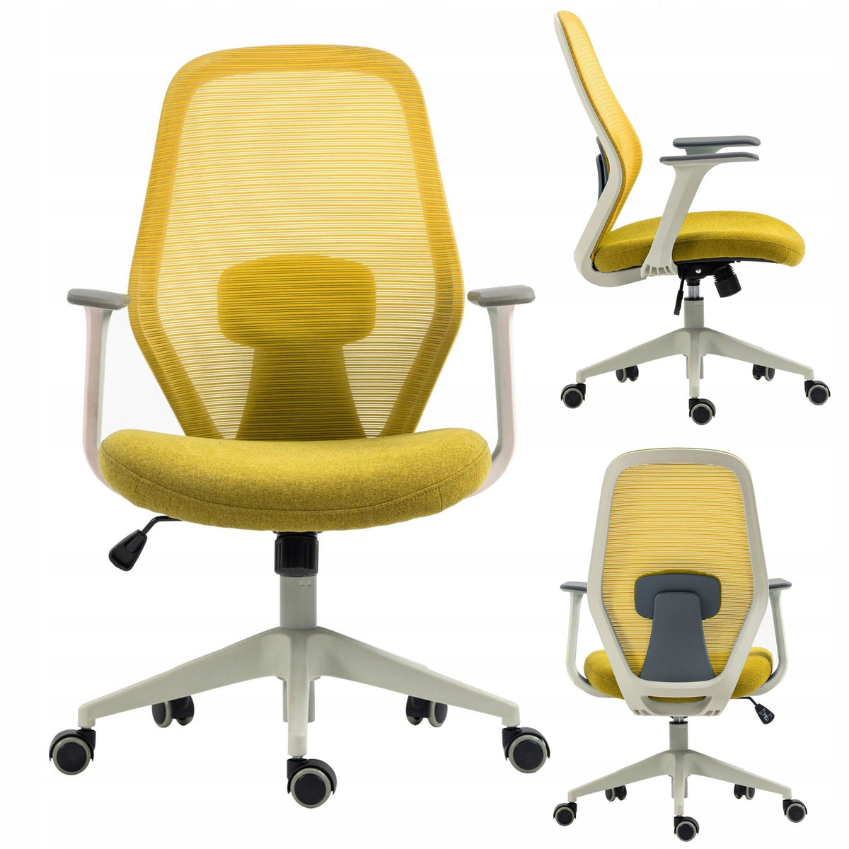 Ergonomic Armchair FB23-FX GR Swivel Curry Mesh Chair for Learning