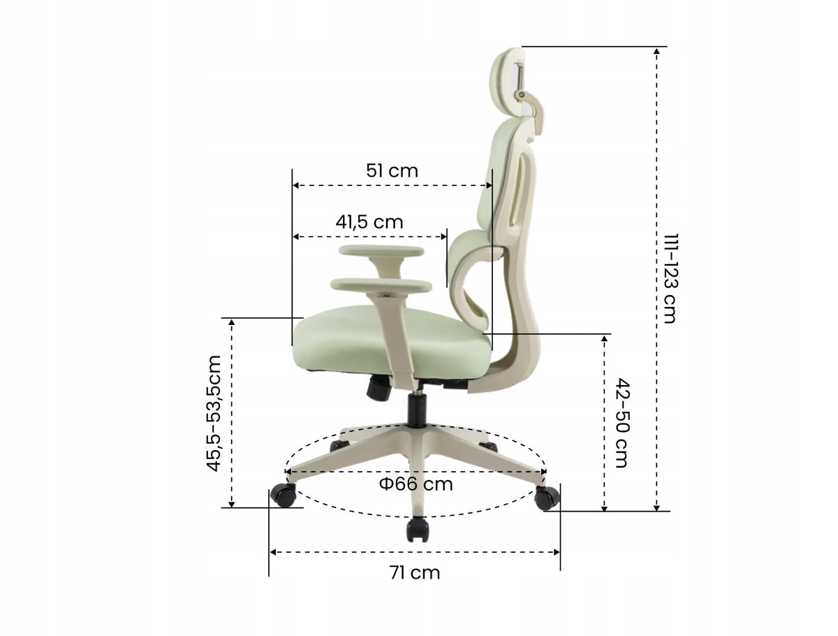 Ergonomic Chair Flexispot BS5 Cushion Cloud Apricot Footrest Manufacturer code BS5W-F2
