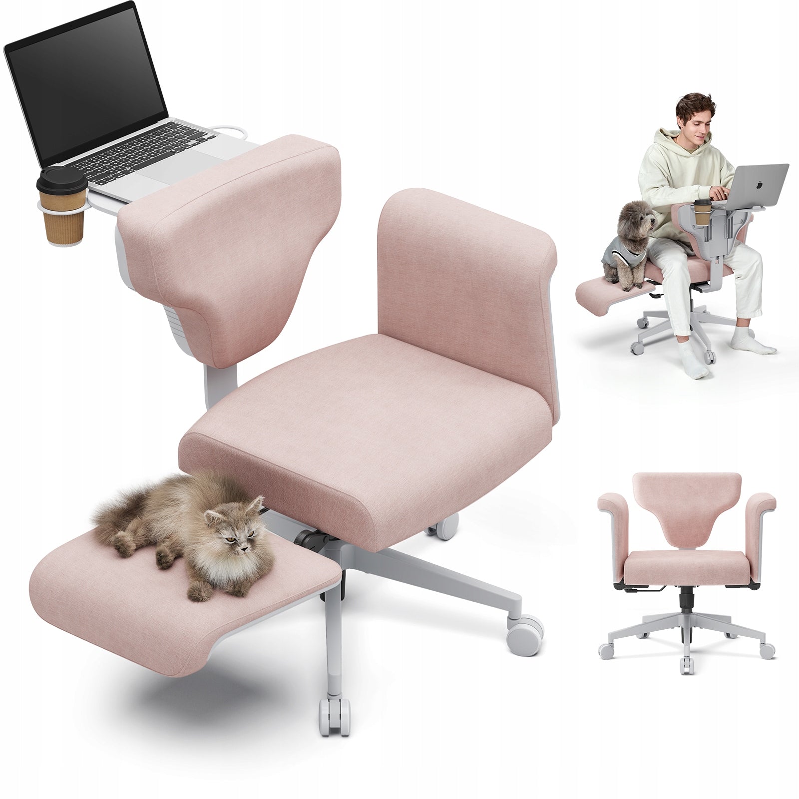 Ergonomic Chair Multifunctional Newtral Freedom-X-FB Pink With Adjustable
