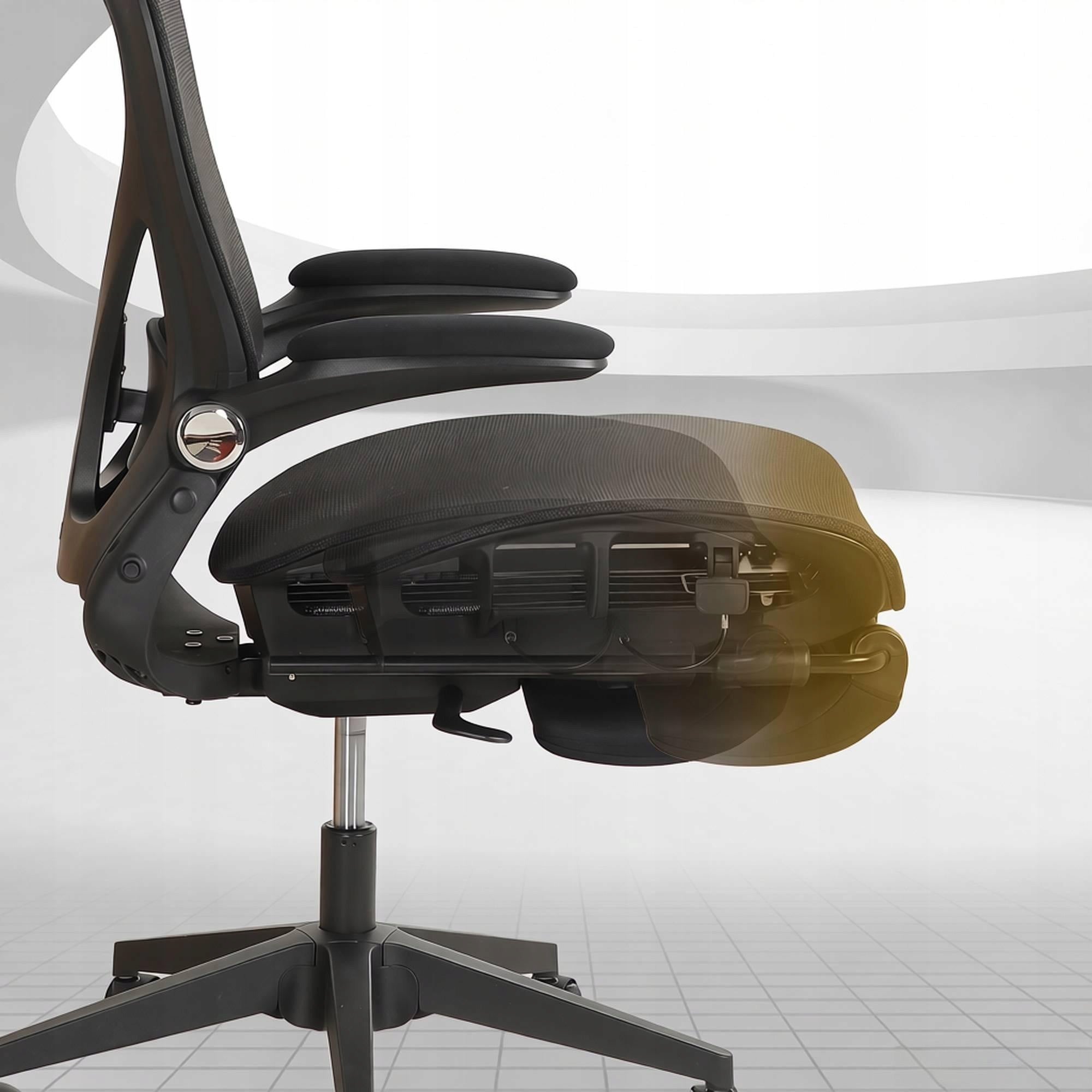 Ergonomic Foldable Office Chair with Footrest, Mesh Desk Gaming Chair Brand no brand