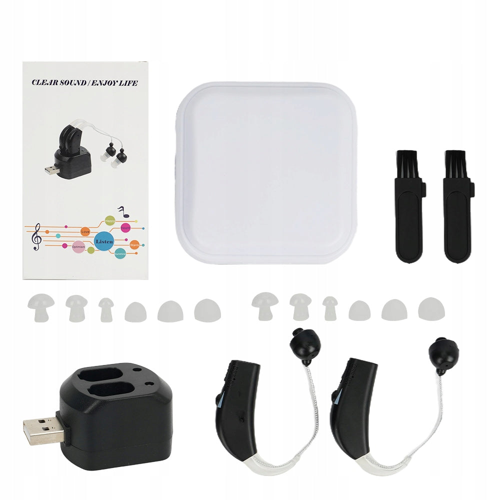 Ergonomic Hearing Amplifier, Rechargeable Hearing Aids Medical device no