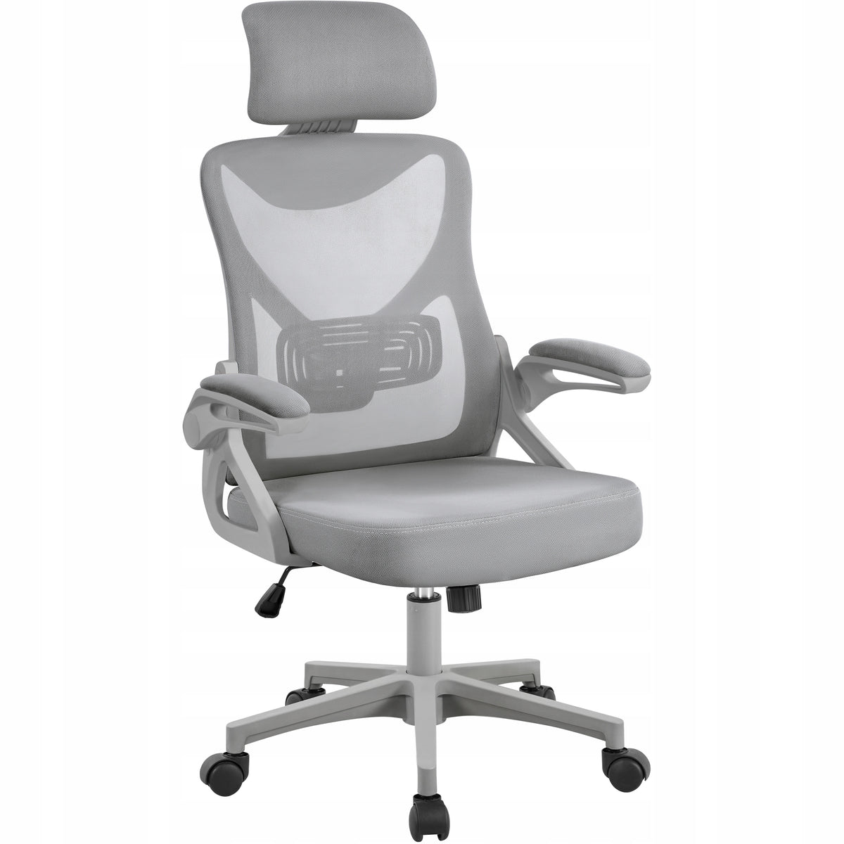 Ergonomic Mesh Office Chair High Back, Armrests, Grey