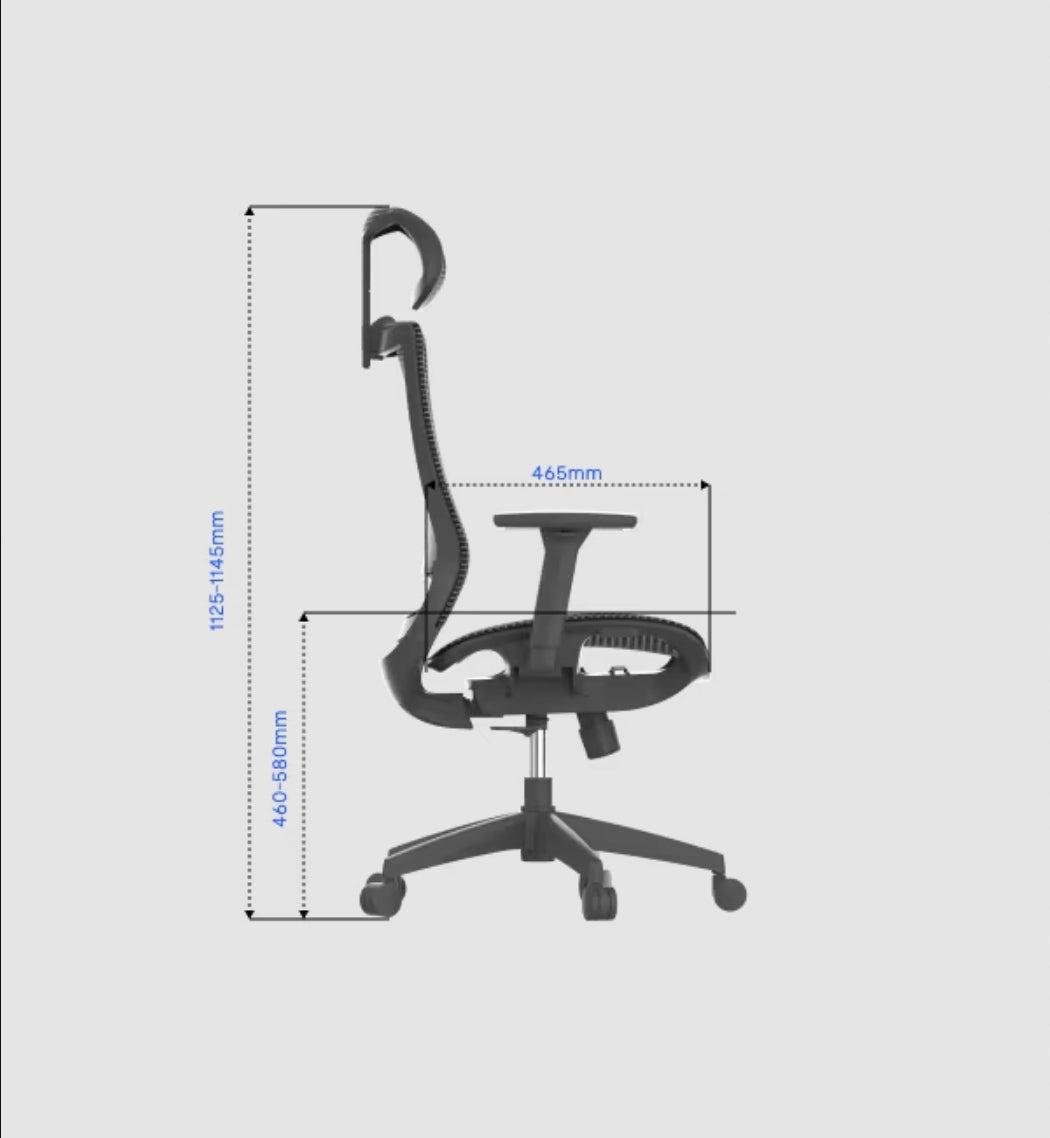 Ergonomic Office Chair Flexispot BS4 Mesh Armrests 3D Black Brand Flexispot