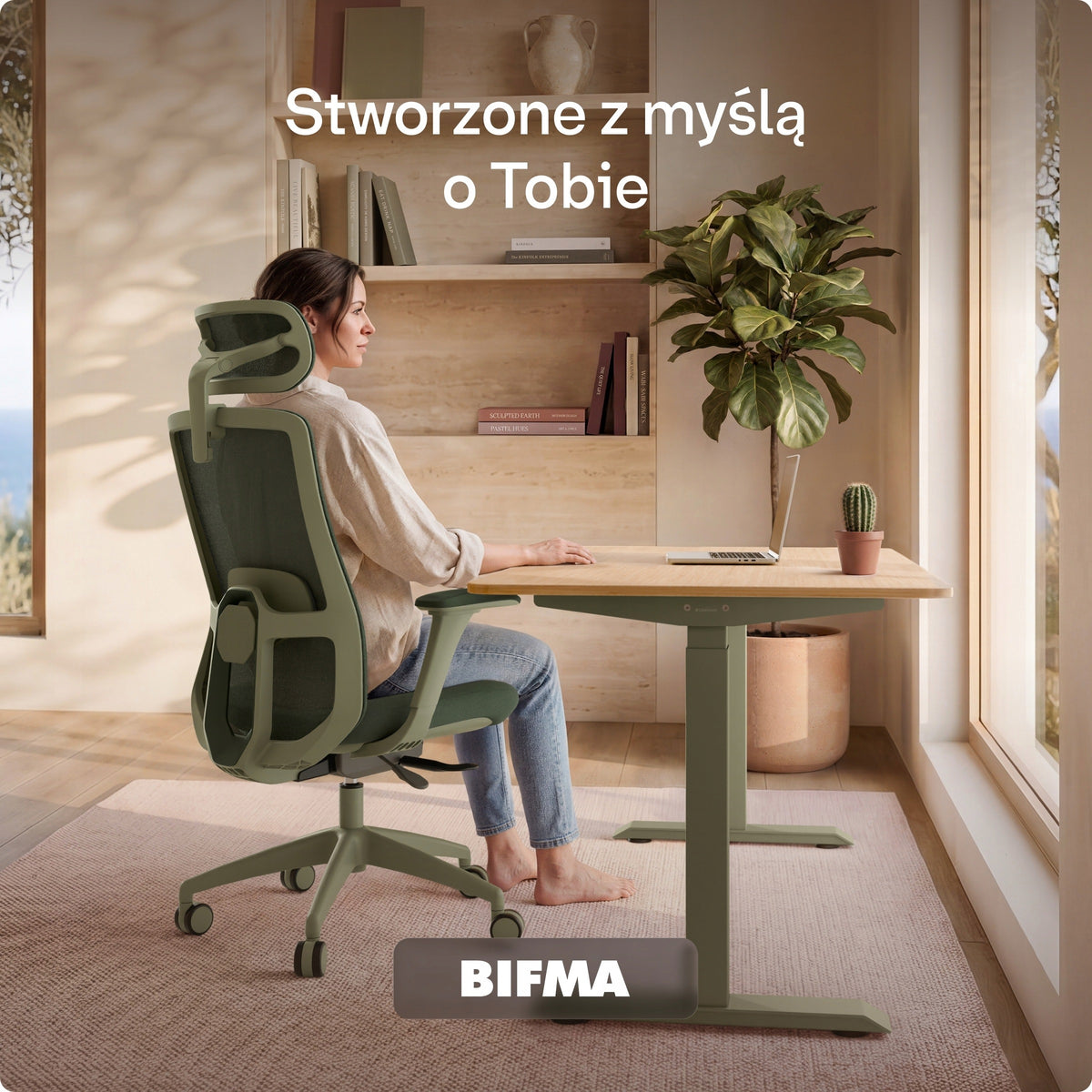 Ergonomic Office Chair Swivel Chair SitOne Green Packaging status original