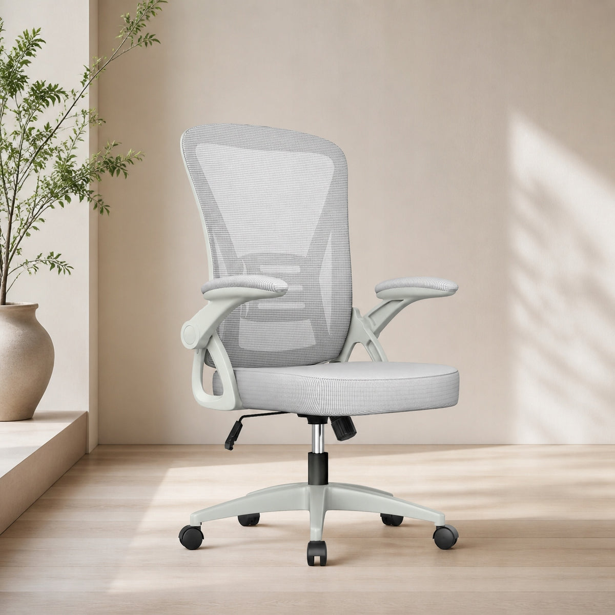 Ergonomic Office Chair Swivel Chair X24F00K225 Grey Adjustable Furniture depth 51 cm