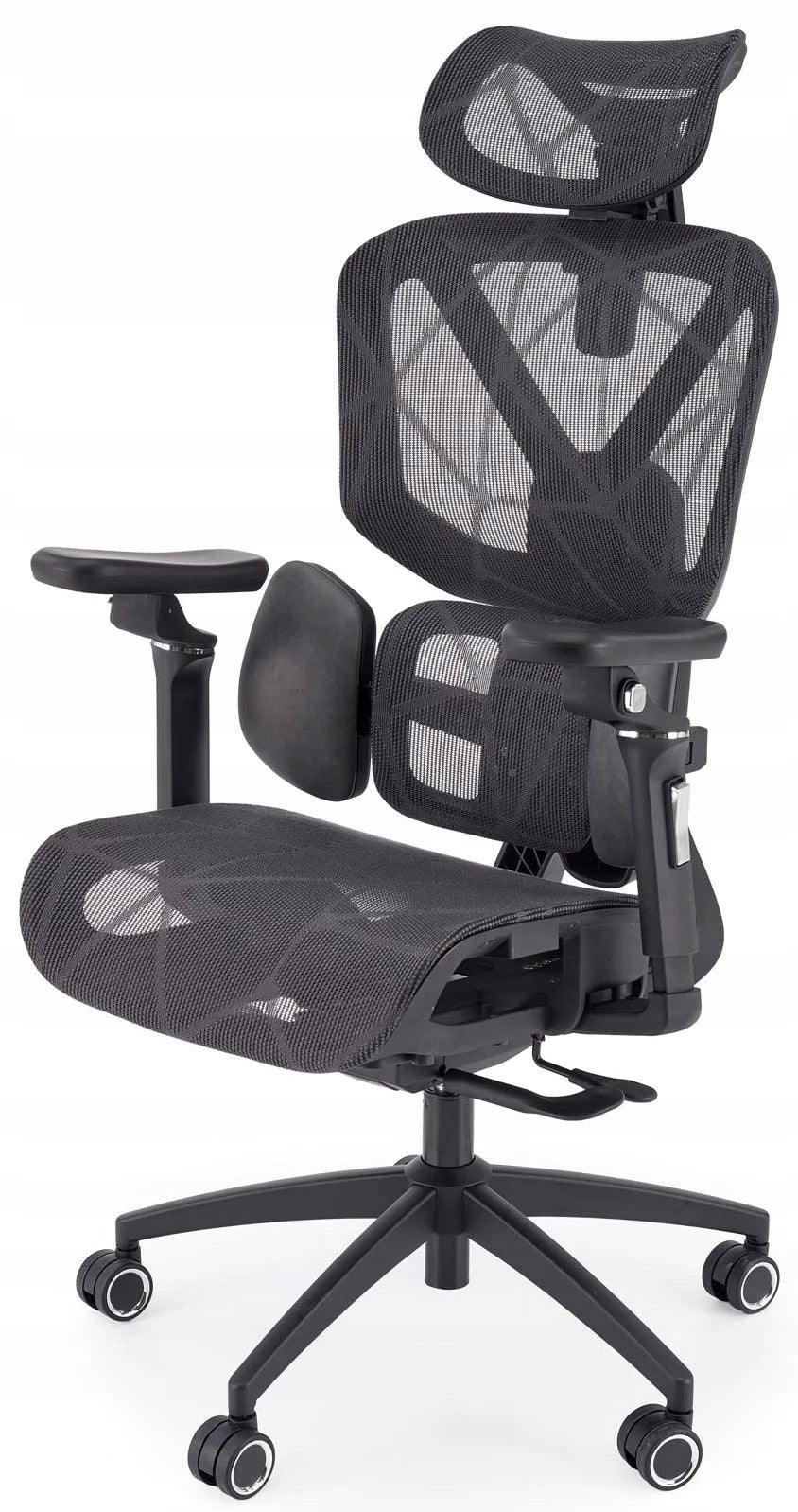 Ergonomic Office Chair With Mesh Armrests 5D CUBUS Black Halmar