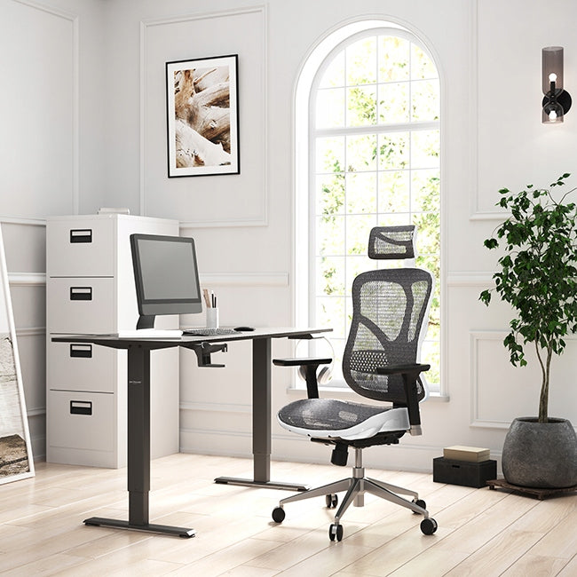 Ergonomic Office Chair for Work Office DIABLO V-Basic White-Grey Packaging status original