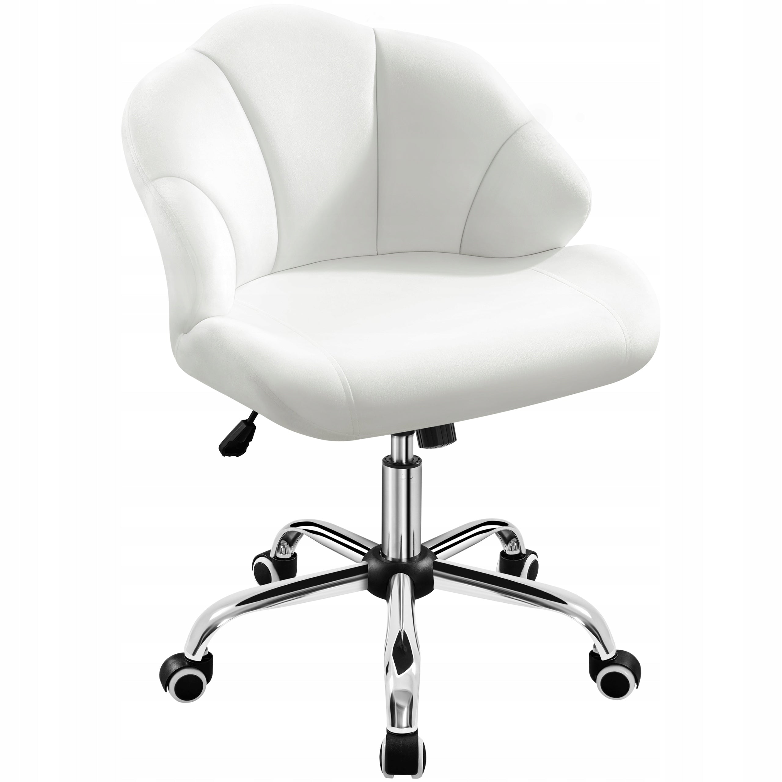 Ergonomic Swivel Chair, Adjustable Height, Wheels, Snow Color