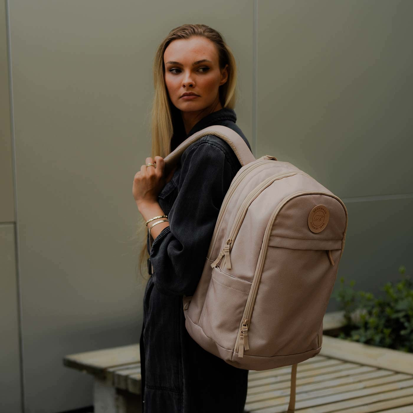 Ergonomic backpack, Urban, 30 L, beige Brand BECKMANN