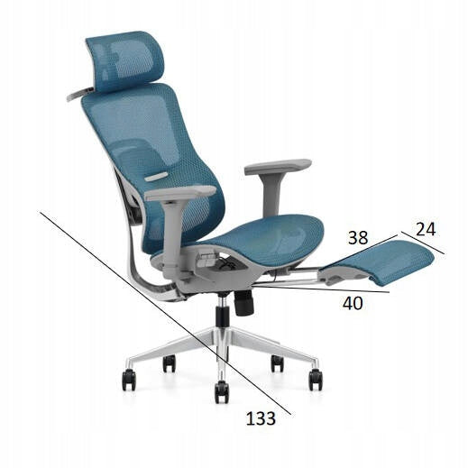 Ergonomic chair ANGEL HOMER Mesh 4D Synchro Footrest up to 150kg Manufacturer code 5905323247659