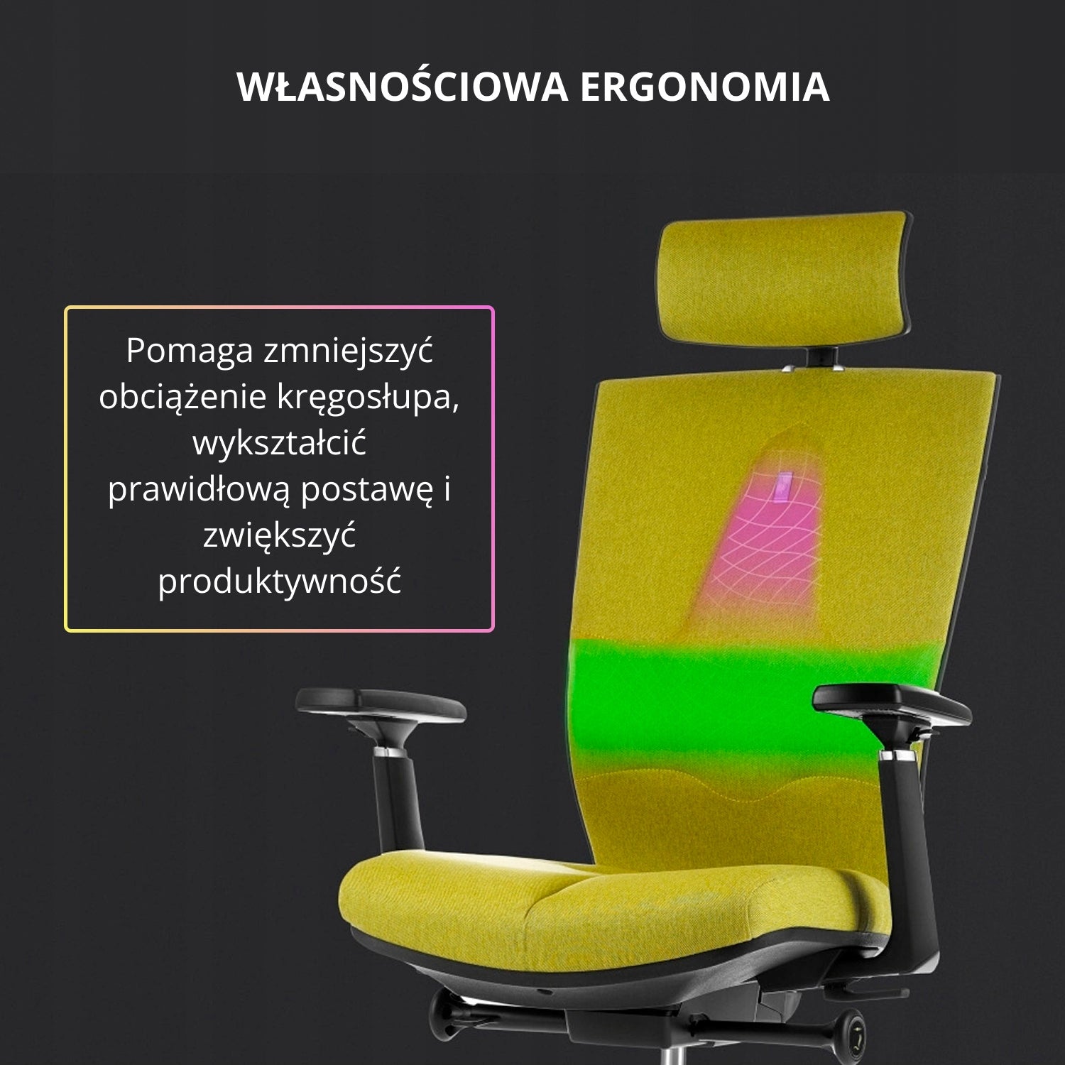 Ergonomic chair Kulik System Space Mystic Green - healthy and comfortable Medical device no