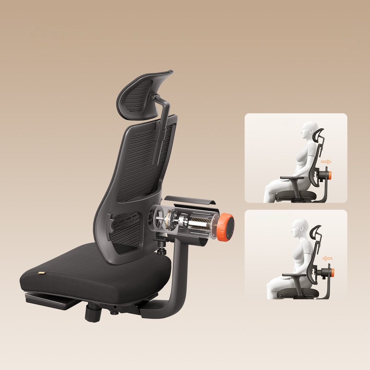 Ergonomic chair Newtral Magic H-BP with footrest automatic support Brand no brand