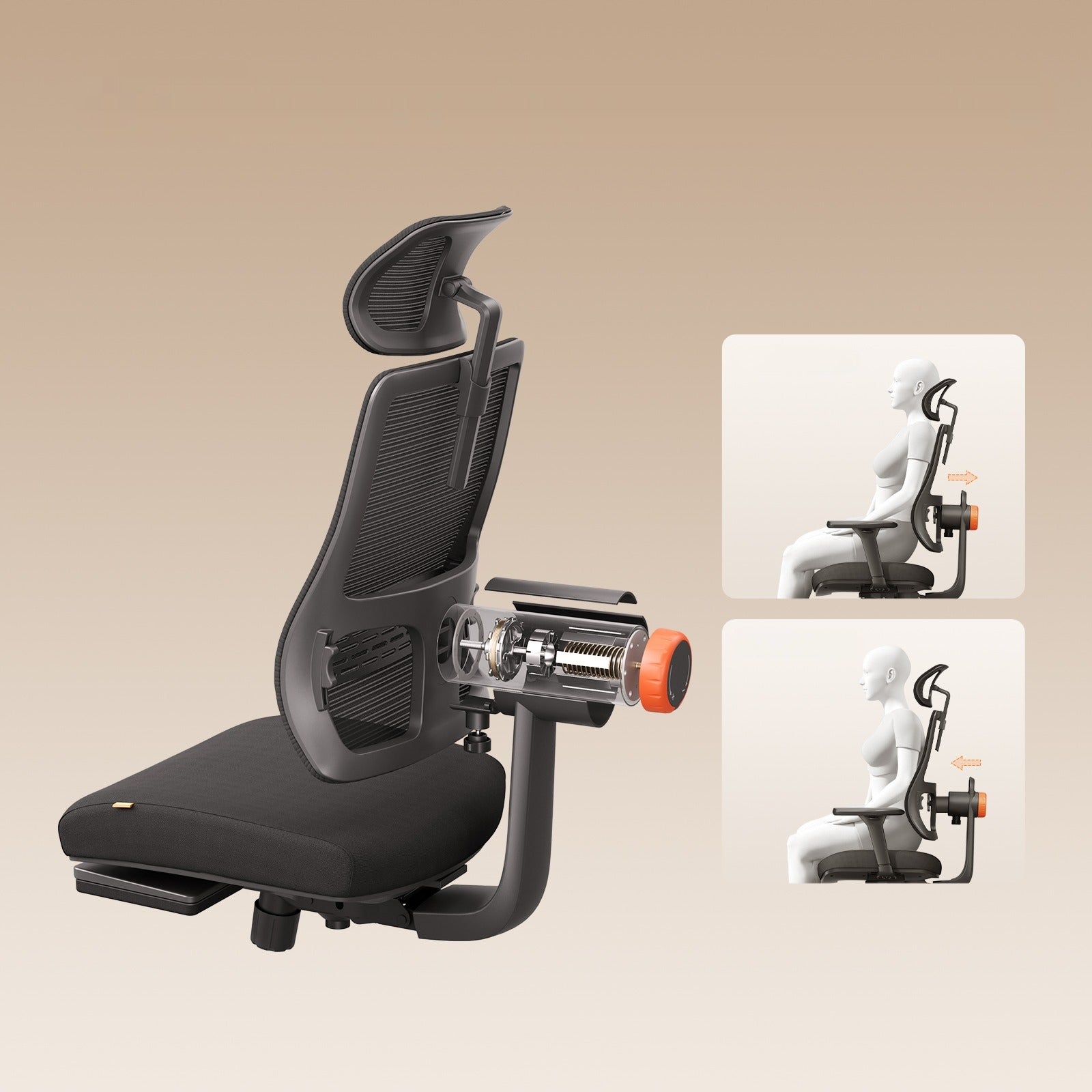 Ergonomic chair Newtral Magic H-BP with footrest automatic support Brand no brand