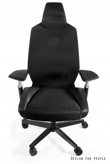 Ergonomic gaming chair RONIN Unique for player white black mesh Brand Unique