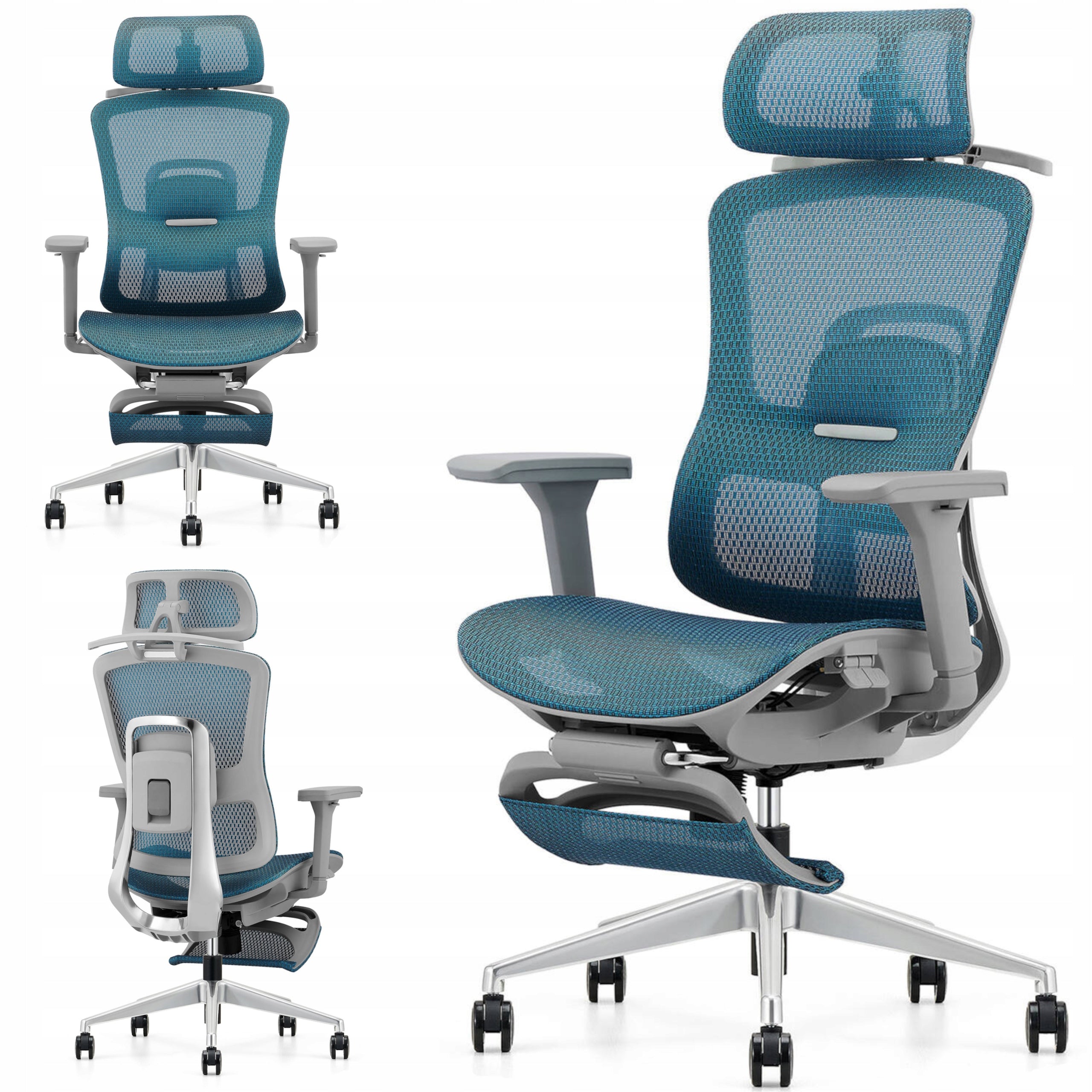 Ergonomic gaming office swivel chair 2310AG with footrest mesh