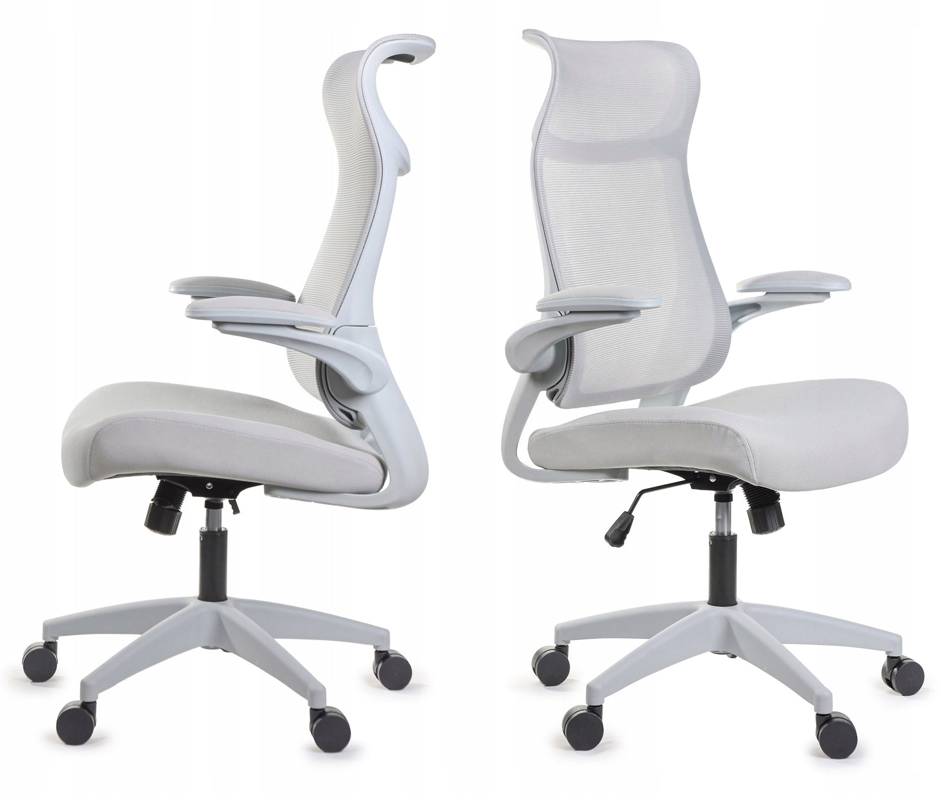 Ergonomic grey office chair FHX011 adjustable armrests health and safety grey