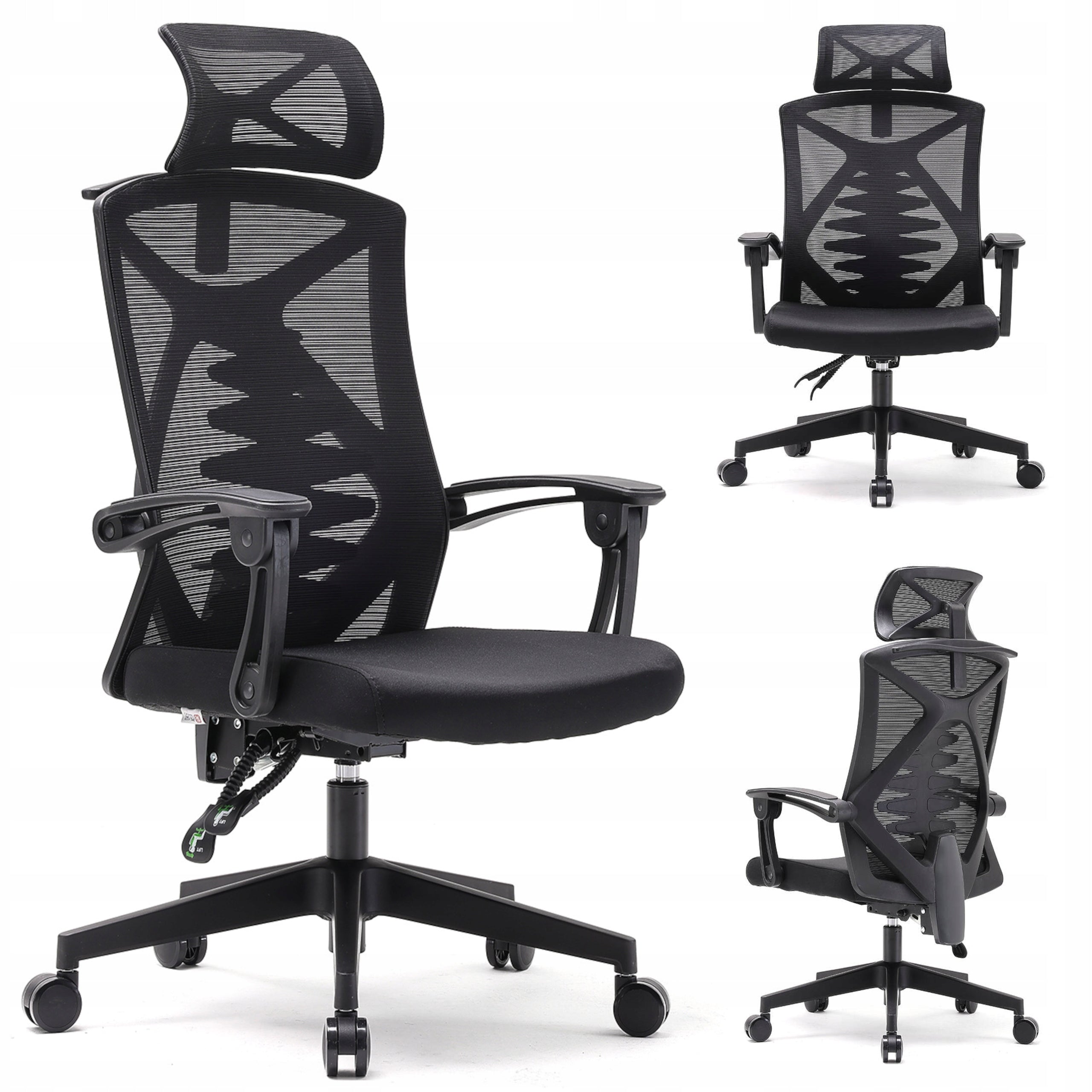 Ergonomic office chair ANGEL spinO black loins for desk 150 kg
