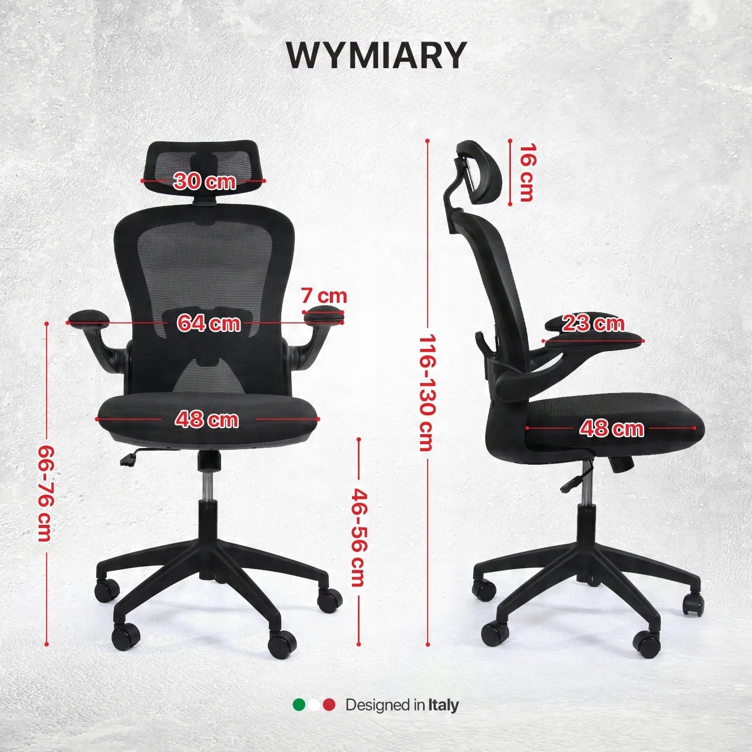 Ergonomic office chair DH8005H-BK, lumbar support black Brand no brand