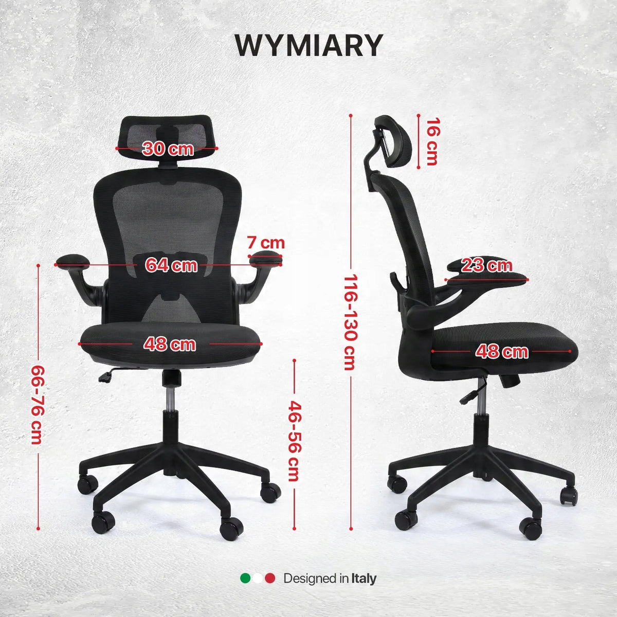 Ergonomic office chair DH8005H-BK, lumbar support black Brand no brand