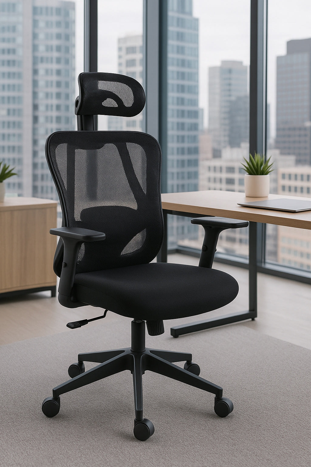 Ergonomic office chair FXB004 adjustable armrests and headrest, health and safety Manufacturer code FXB004