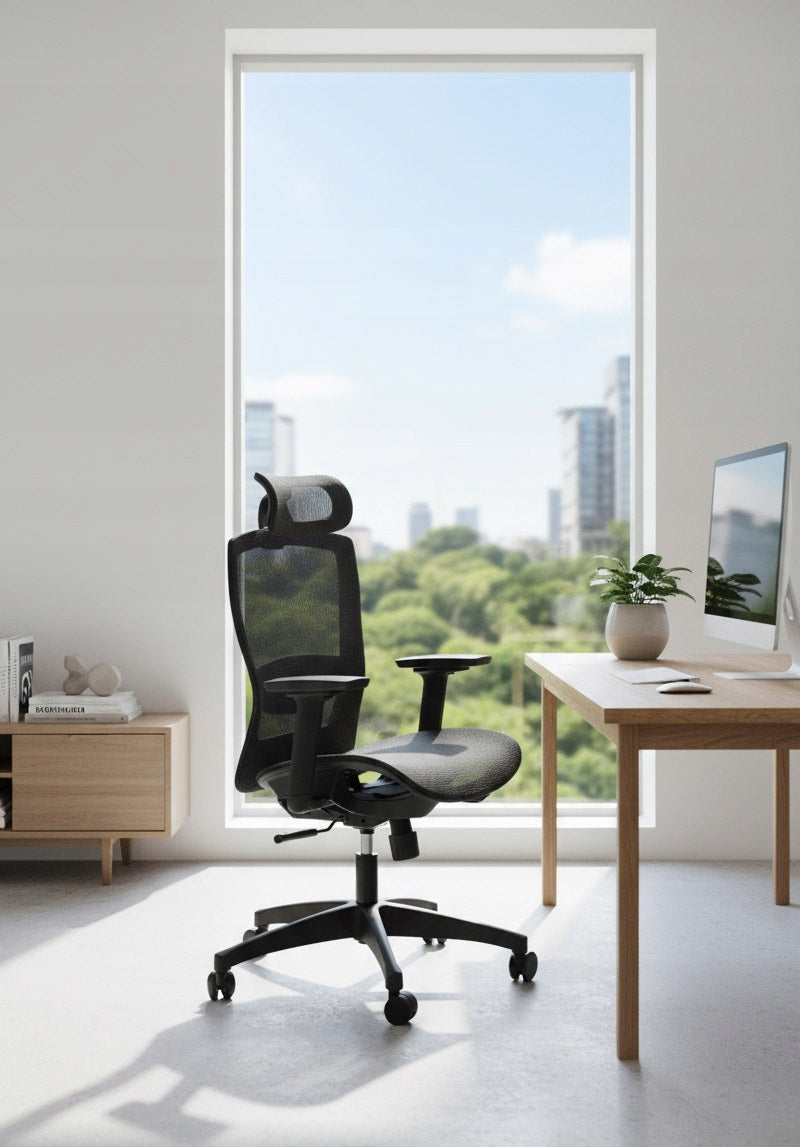 Ergonomic office chair FXC004 adjustable armrests and headrest, health and safety Model FXC004