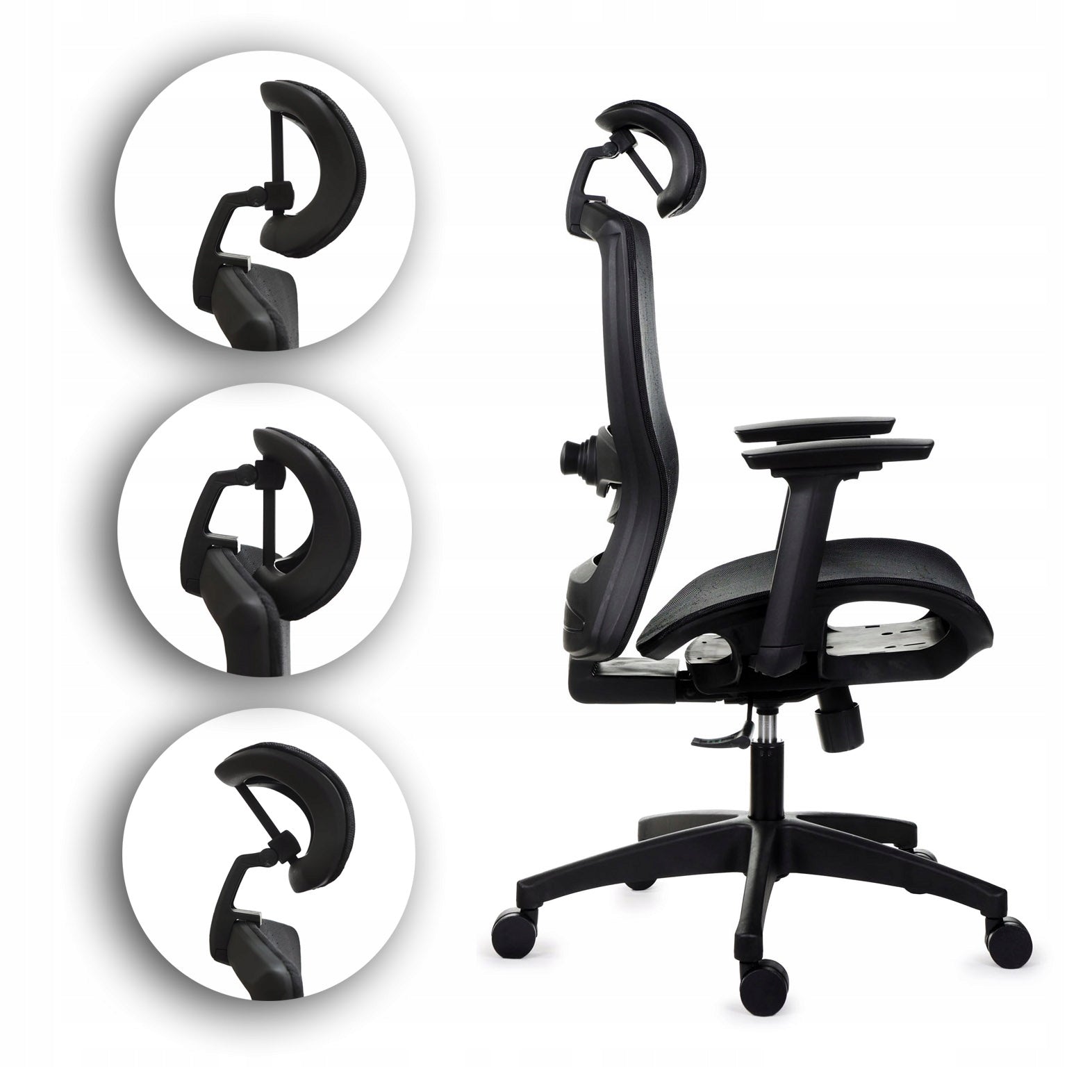 Ergonomic office chair FXC004 adjustable armrests and headrest, health and safety Packaging status original
