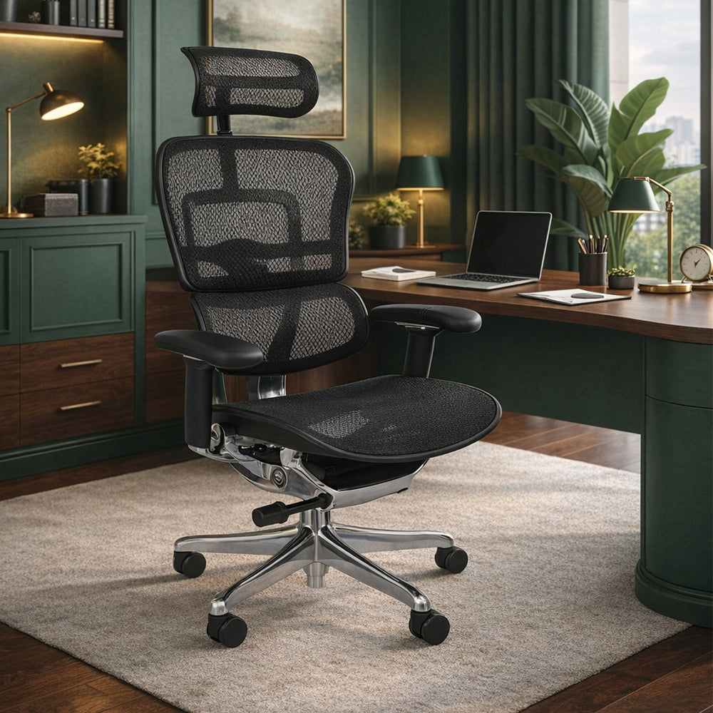 Ergonomic office chair GROPSOL Ergohuman 2 Elite ST BS Black Mesh Packaging status original