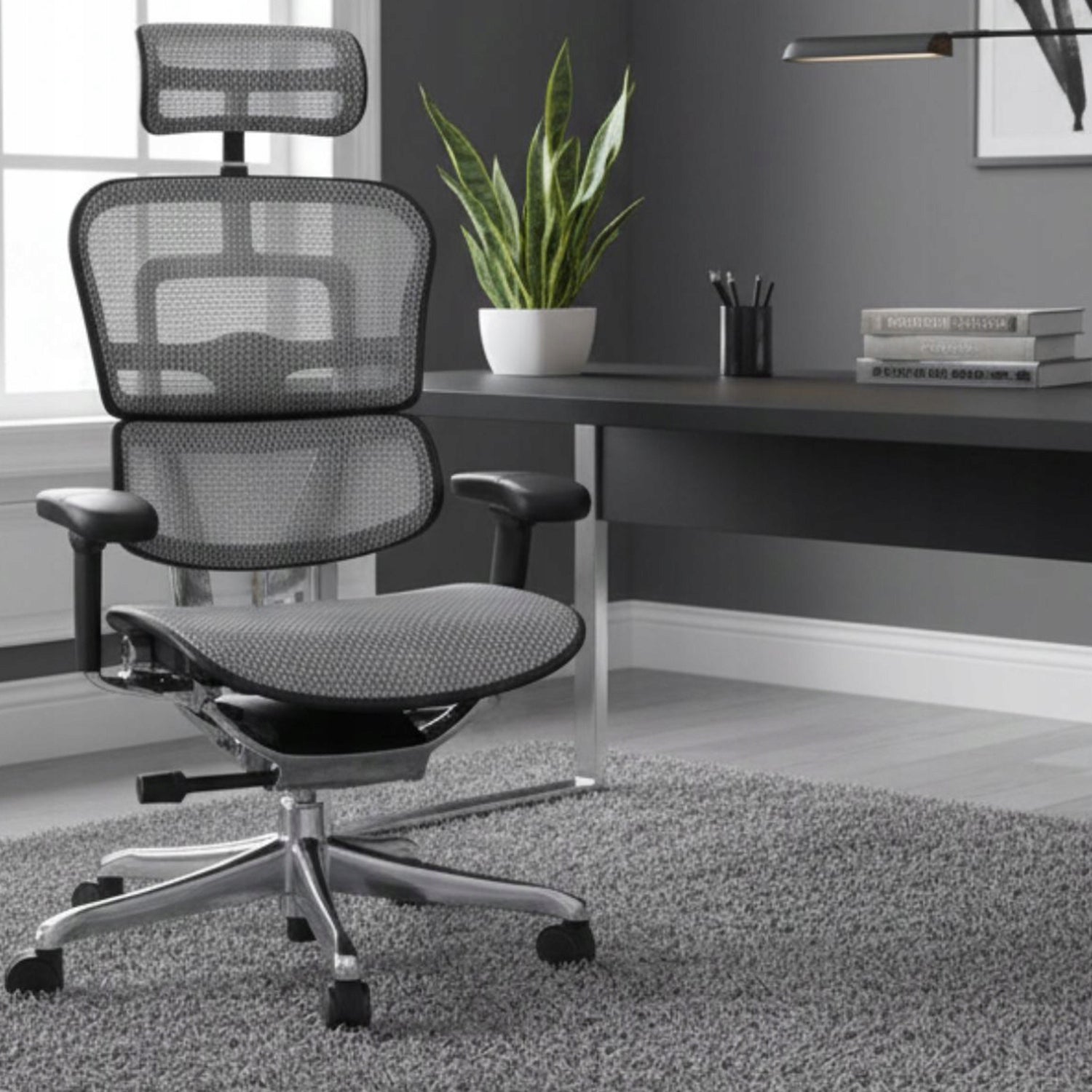 Ergonomic office chair GROPSOL Ergohuman 2 Elite ST BS Grey Mesh Packaging status original