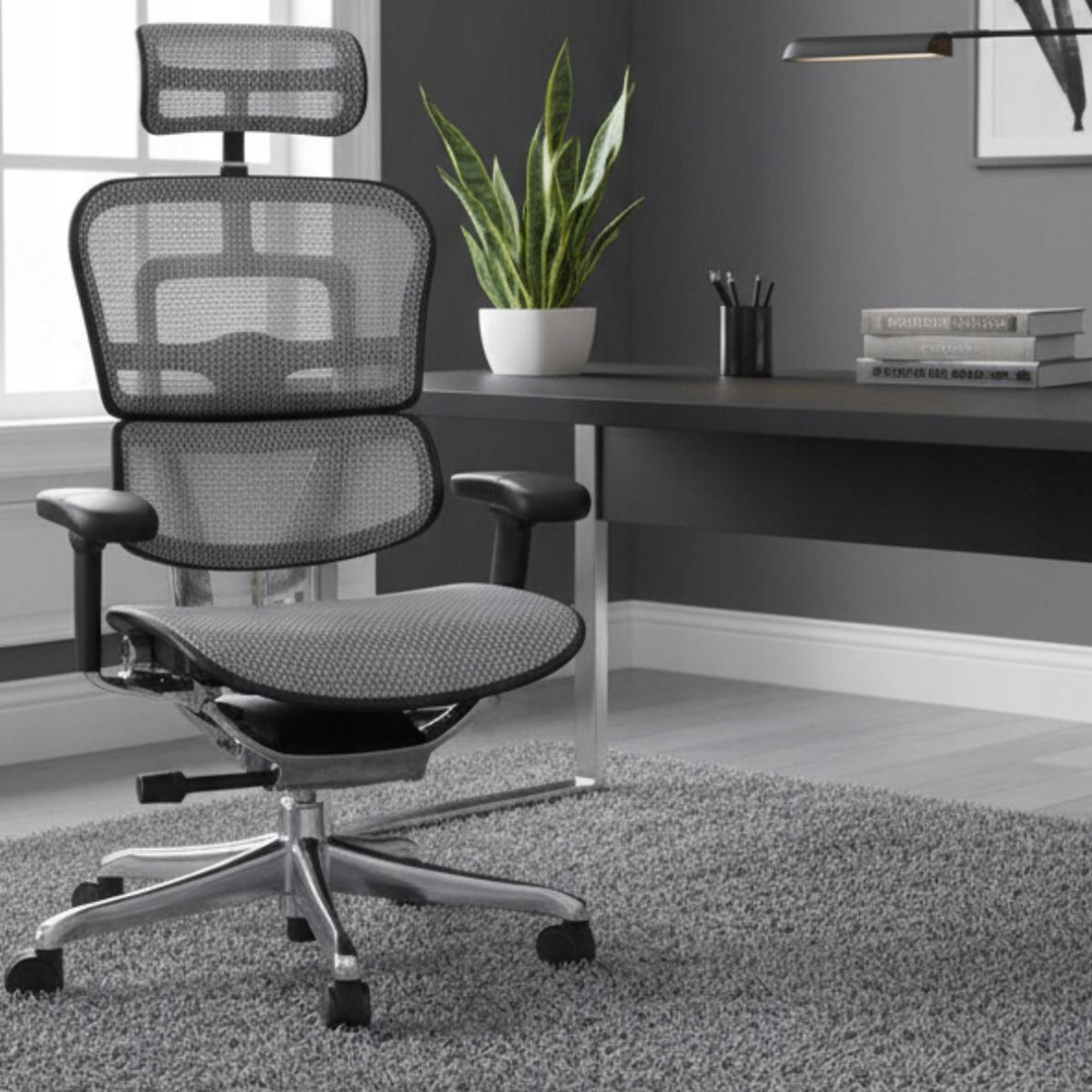 Ergonomic office chair GROPSOL Ergohuman 2 Elite ST BS Grey Mesh Packaging status original