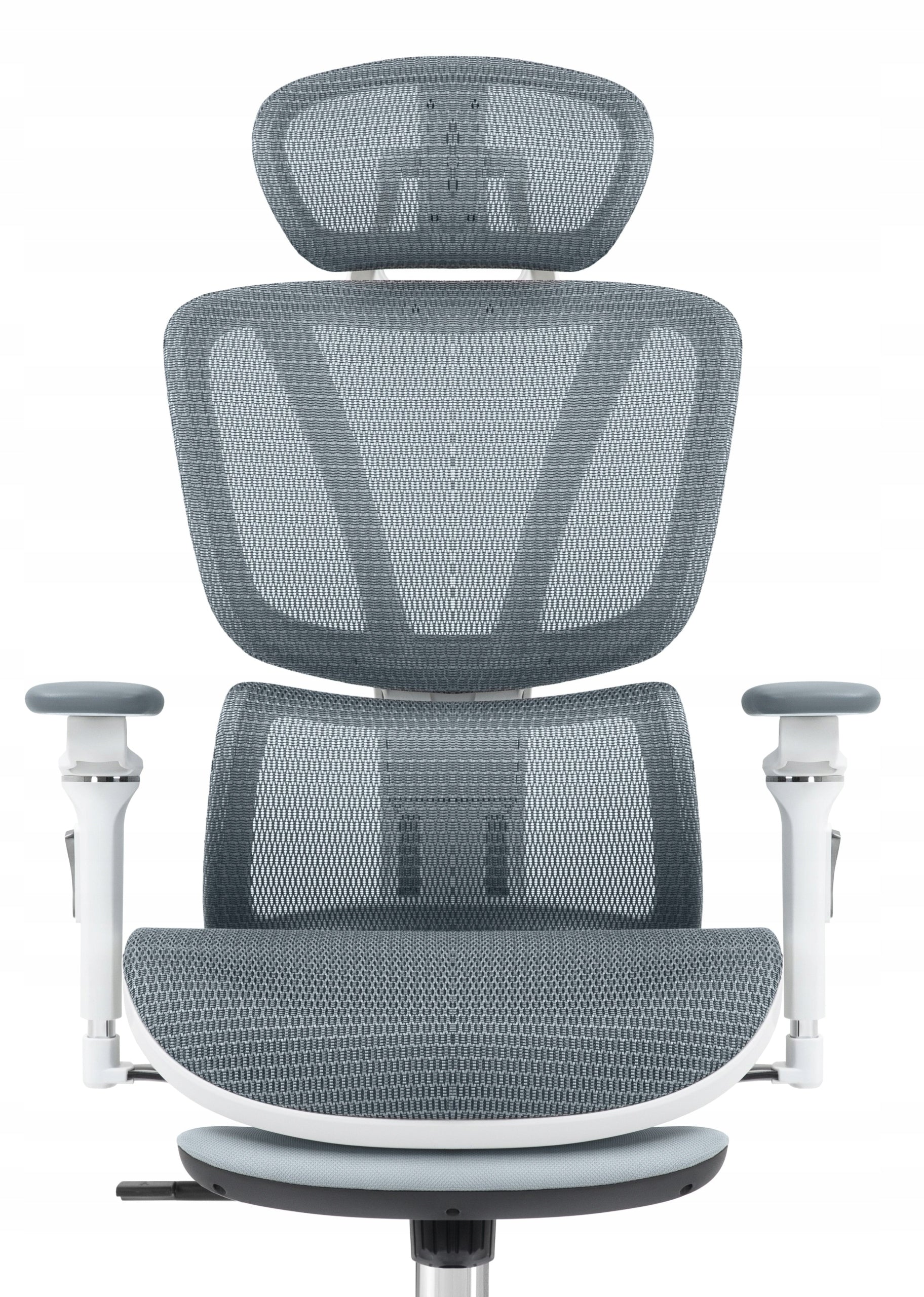 Ergonomic office chair Hell's Chair HC- 1044 Grey White Fabric