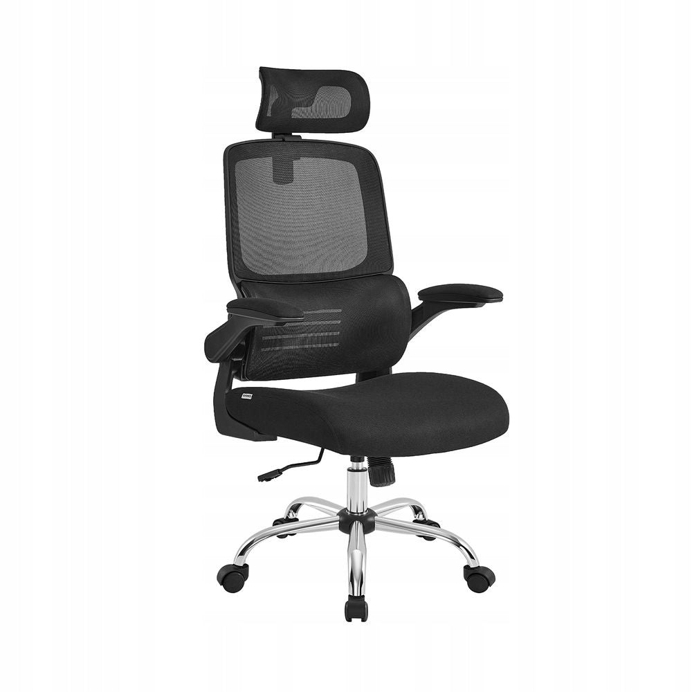Ergonomic office chair armchair with backrest armrest headrest black