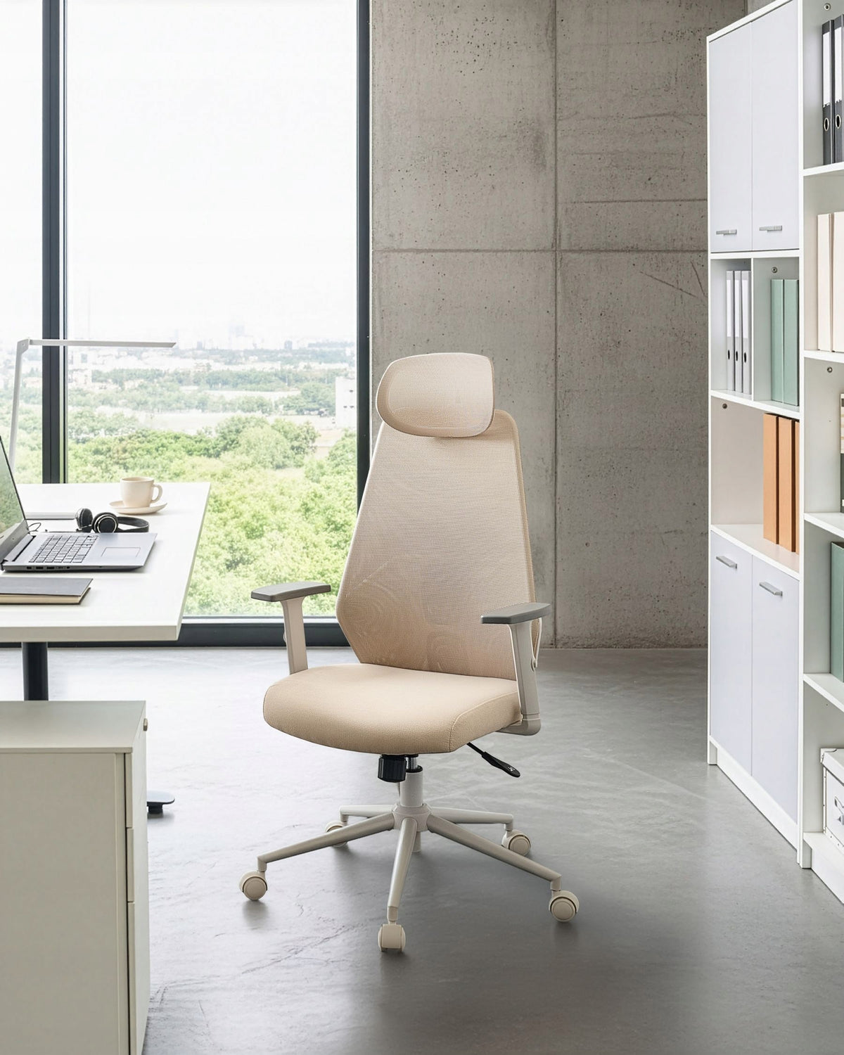 Ergonomic office chair beige Packaging status original
