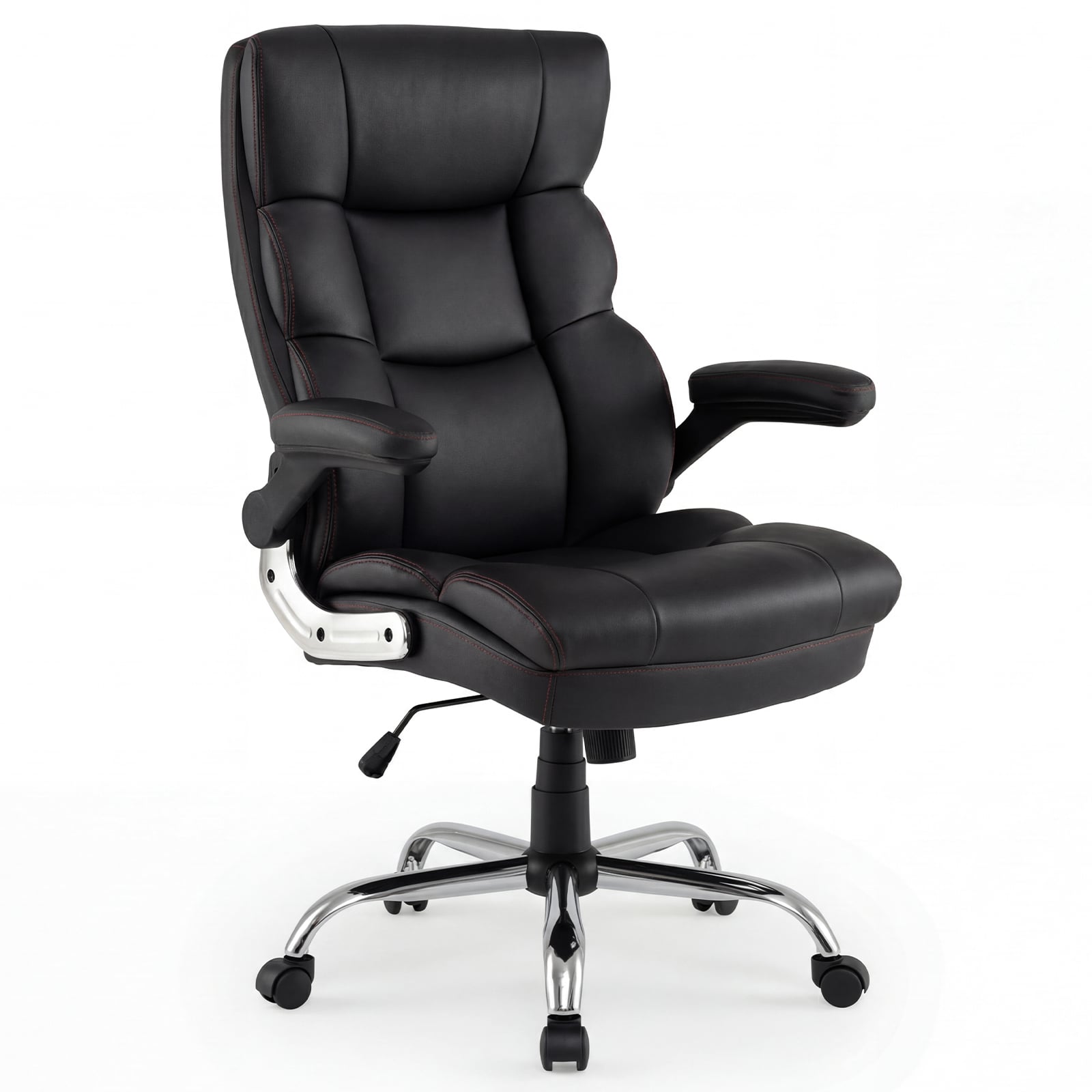 Ergonomic office chair with armrests, black