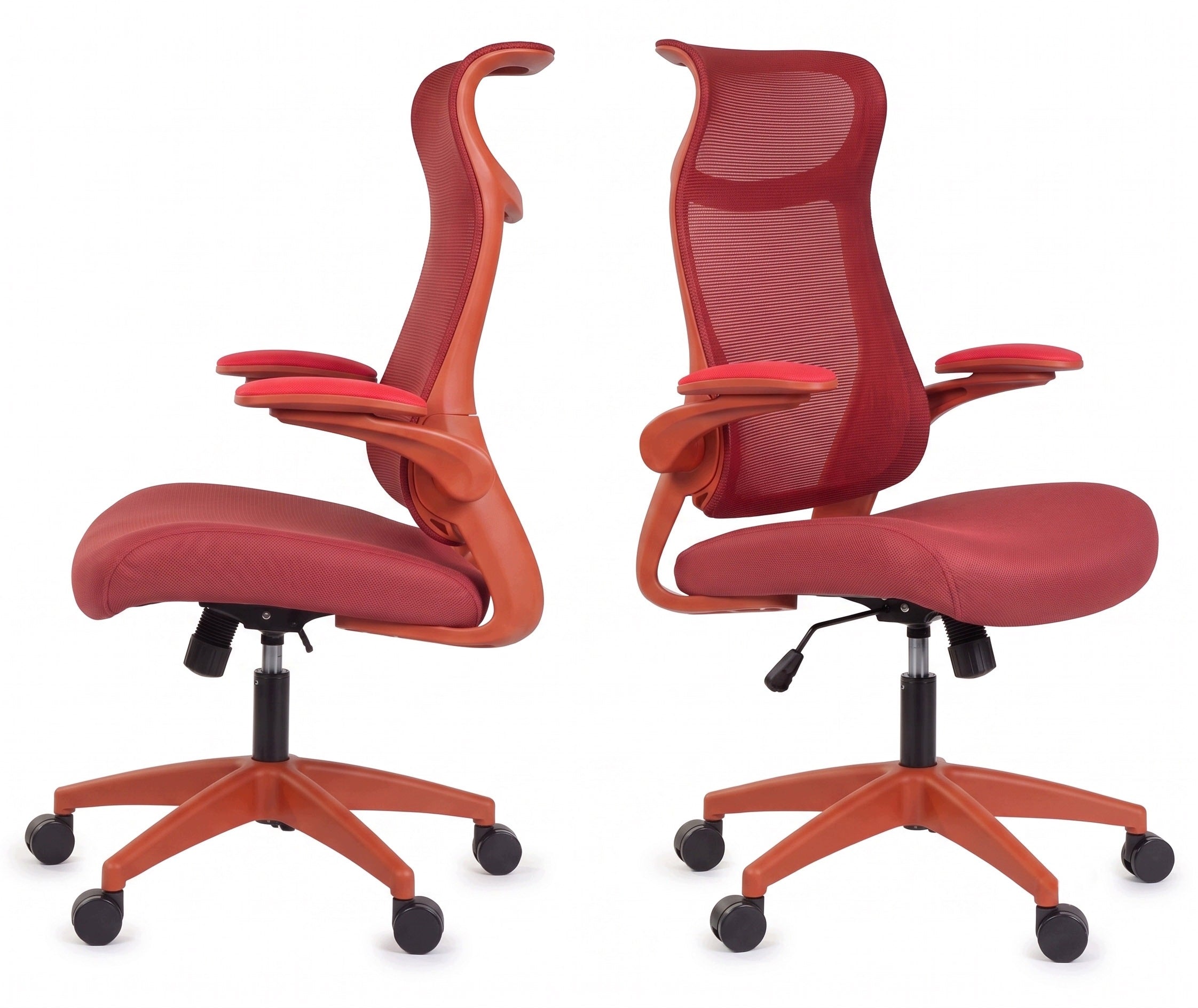 Ergonomic red office chair FHX001 adjustable health and safety armrests