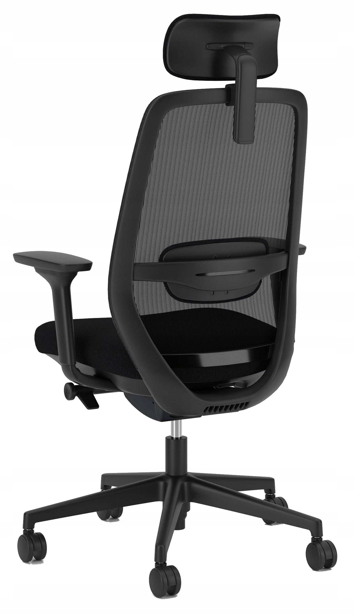 Ergonomic swivel chair ELOVIE HRT BLACK SN2 mesh fabric Nowy Styl Furniture depth 64 cm
