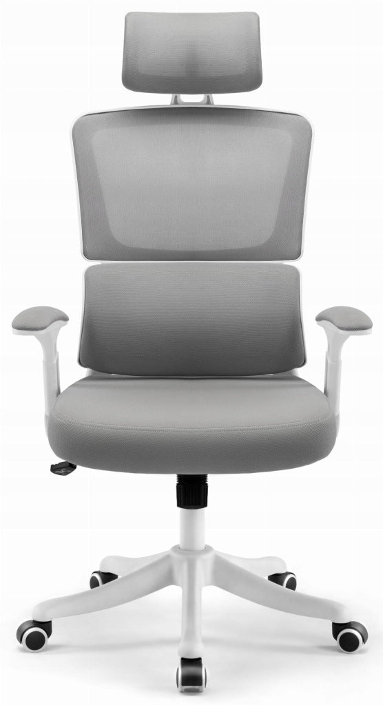 Ergonomic swivel office chair Hell's Chair HC- 1011 GREY Grey White Brand HELL'S CHAIR