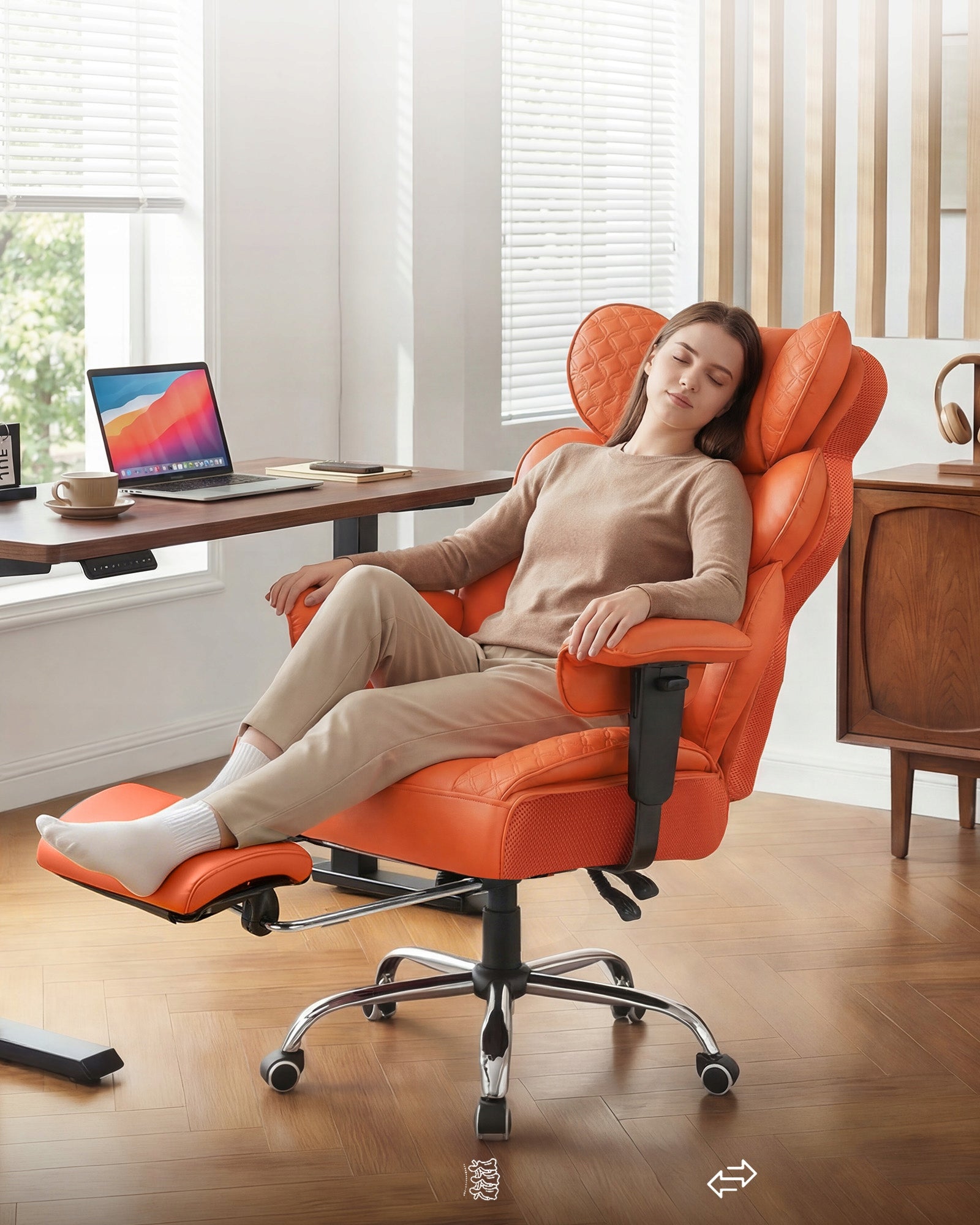 Ergonomiczny fotel gamingowy z regulowanym podparciem lędźwiowym 180 kg Brand Comhoma