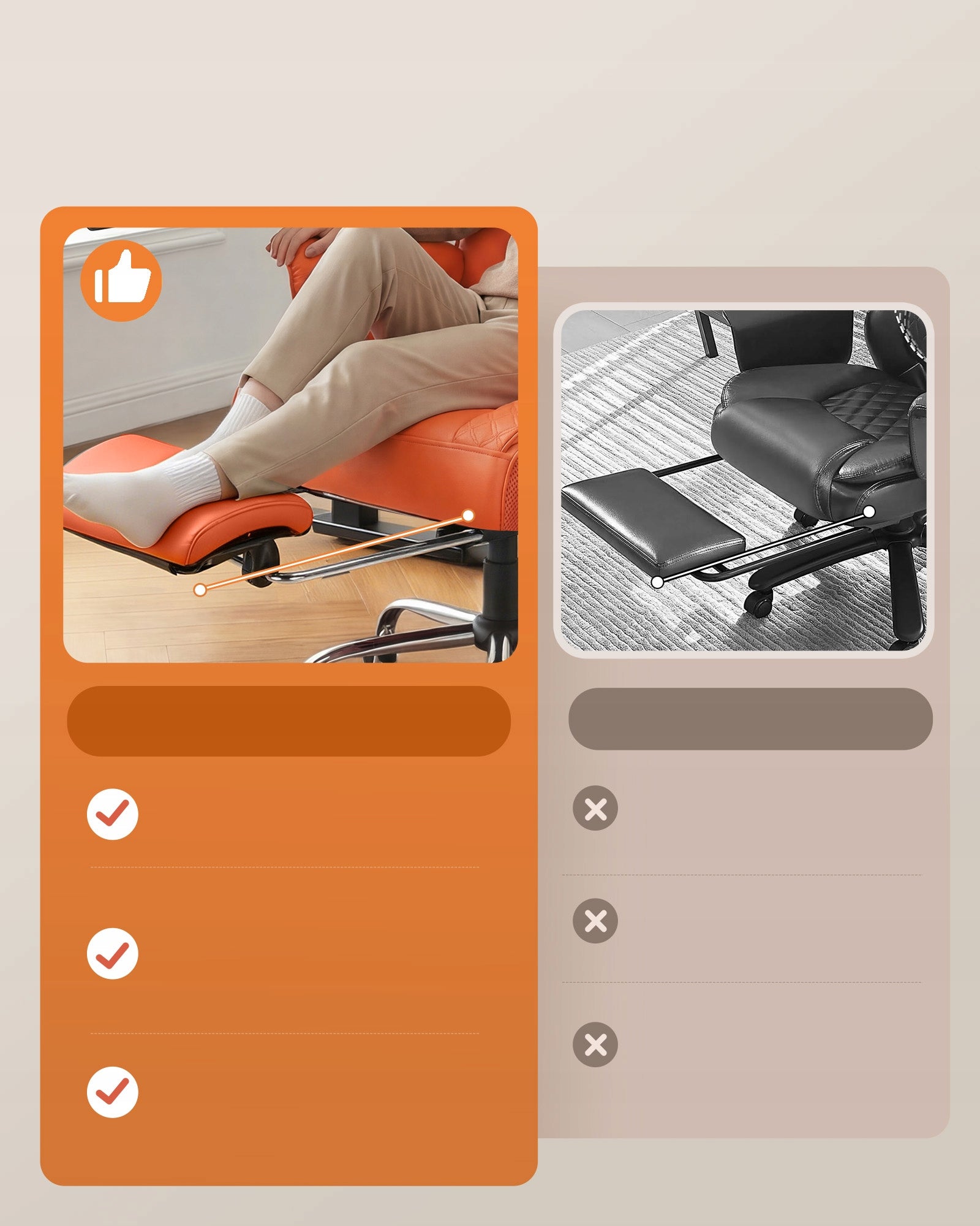 Ergonomiczny fotel gamingowy z regulowanym podparciem lędźwiowym 180 kg Furniture depth 50 cm