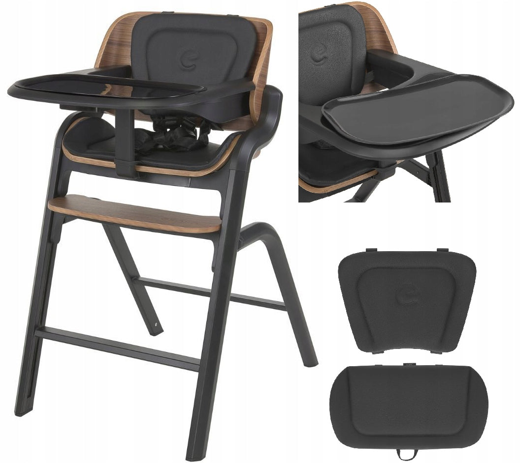 Espiro Pure Highchair 95 kg Reg Footrest Tray Insert Black Wood
