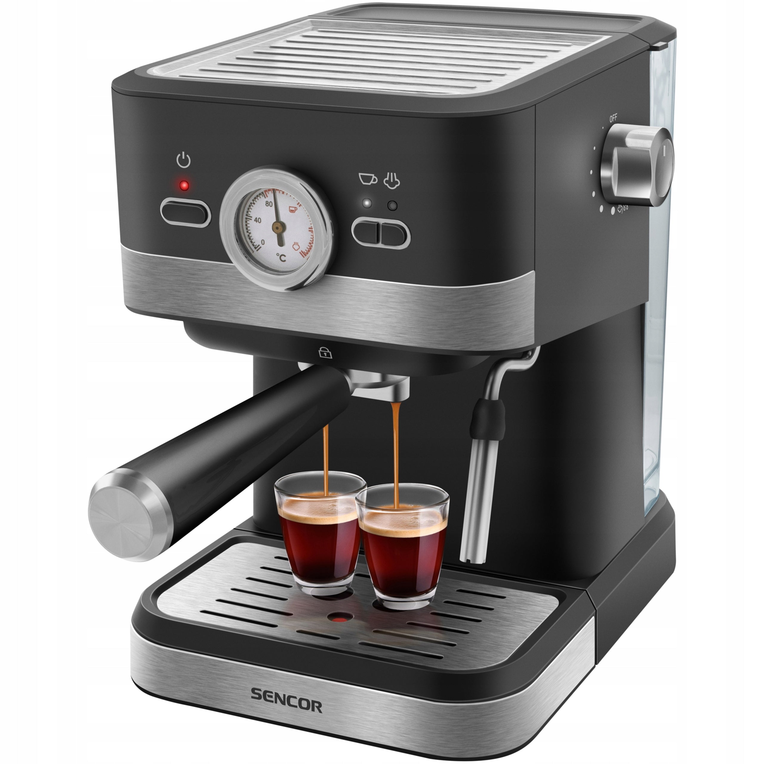 Espresso Machine Flask Sencor SES 1721BK 1050W 20 Bar For 2 Coffees Black