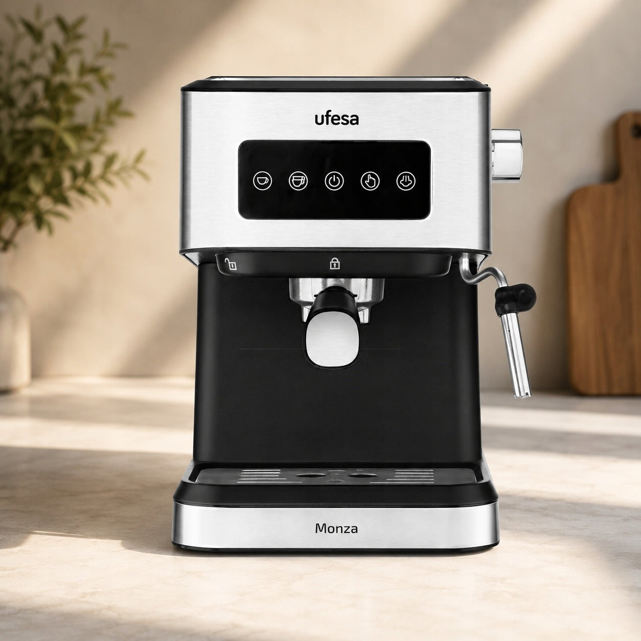Espresso Machine for Coffee UFESA MONZA Steel Inox 20 Bar 1050 W 1,5L Poj. Brand Ufesa