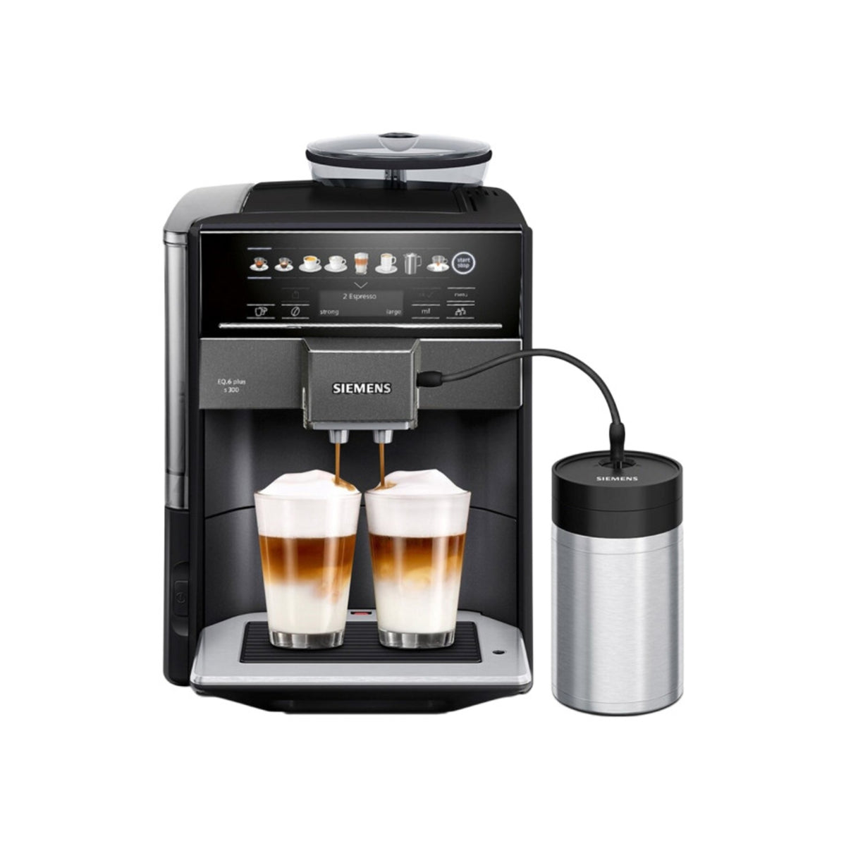 Espresso machine Siemens EQ6 plus s300 TE653M19RW - black/silver