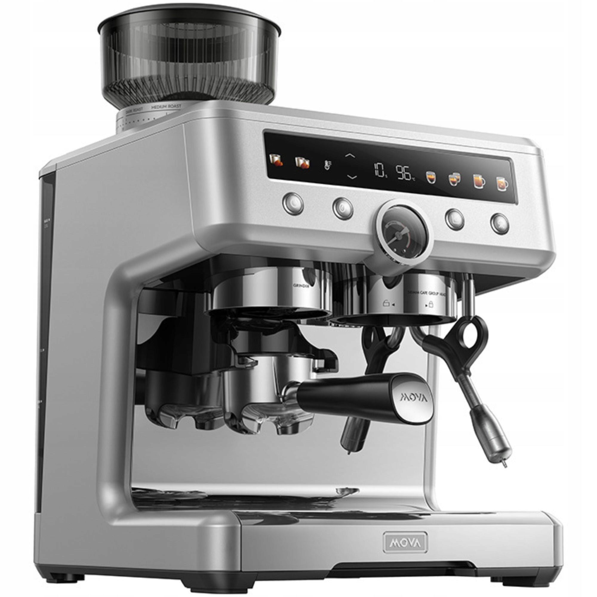 Espresso machine flask Mova S20 Pro Silver 3200W 20 bar Grinder Brand Mova