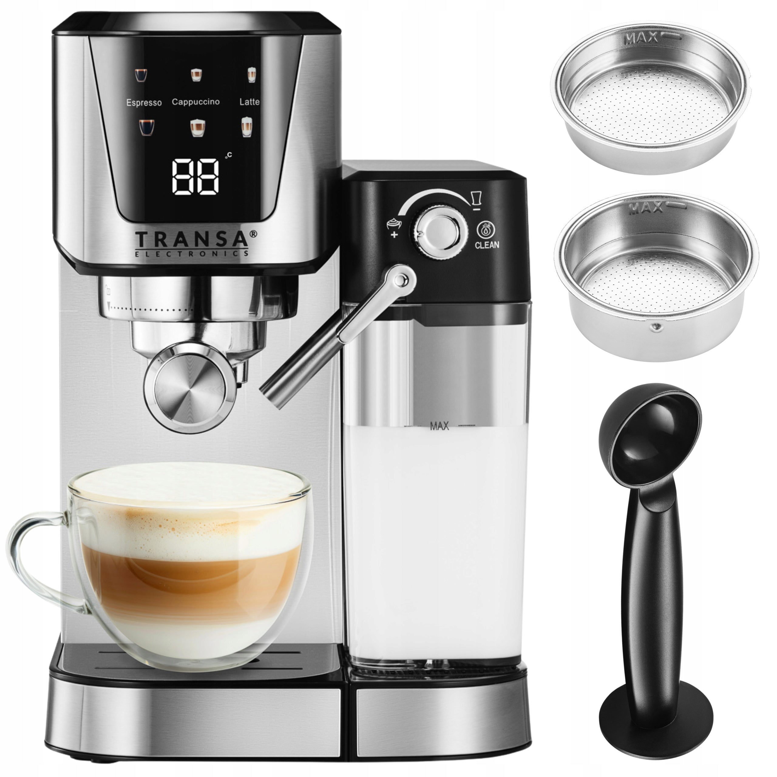Espresso machine flask with frother AUTOMAT LCD Pump ULKA 20 BAR