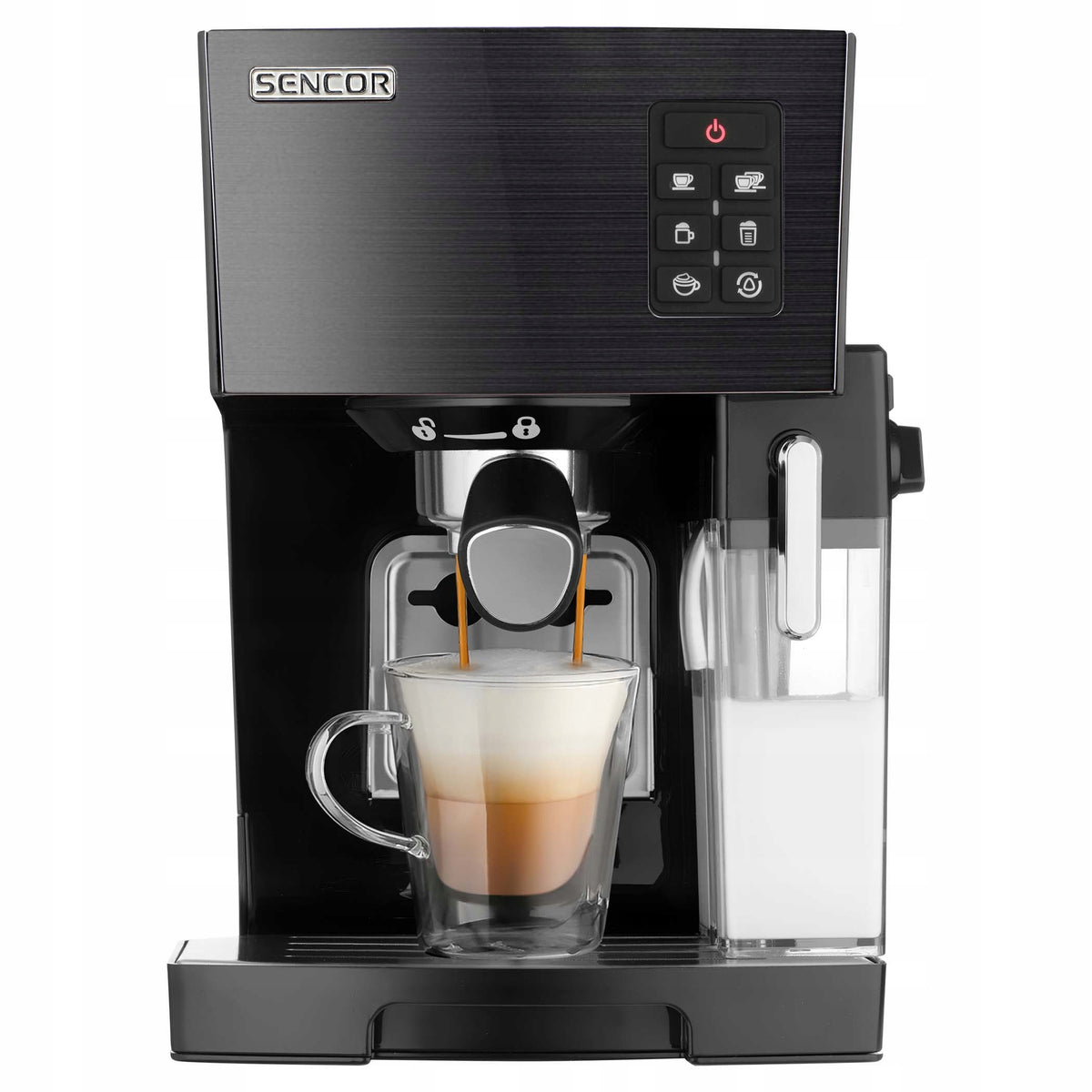 Espresso machine flask with milk frother Sencor 4050SS-EUE3 1450W Manufacturer code 8590669324606