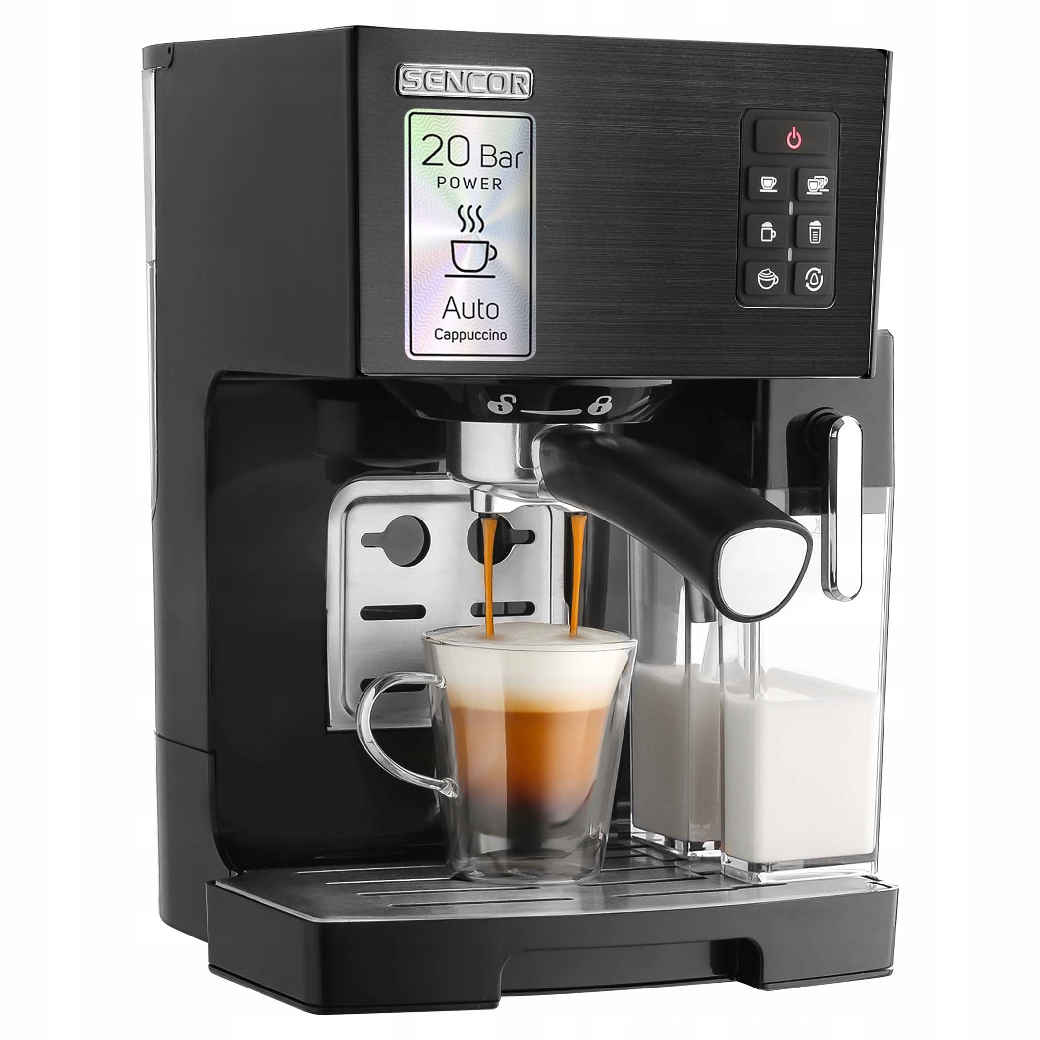 Espresso machine flask with milk frother Sencor 4050SS-EUE3 1450W